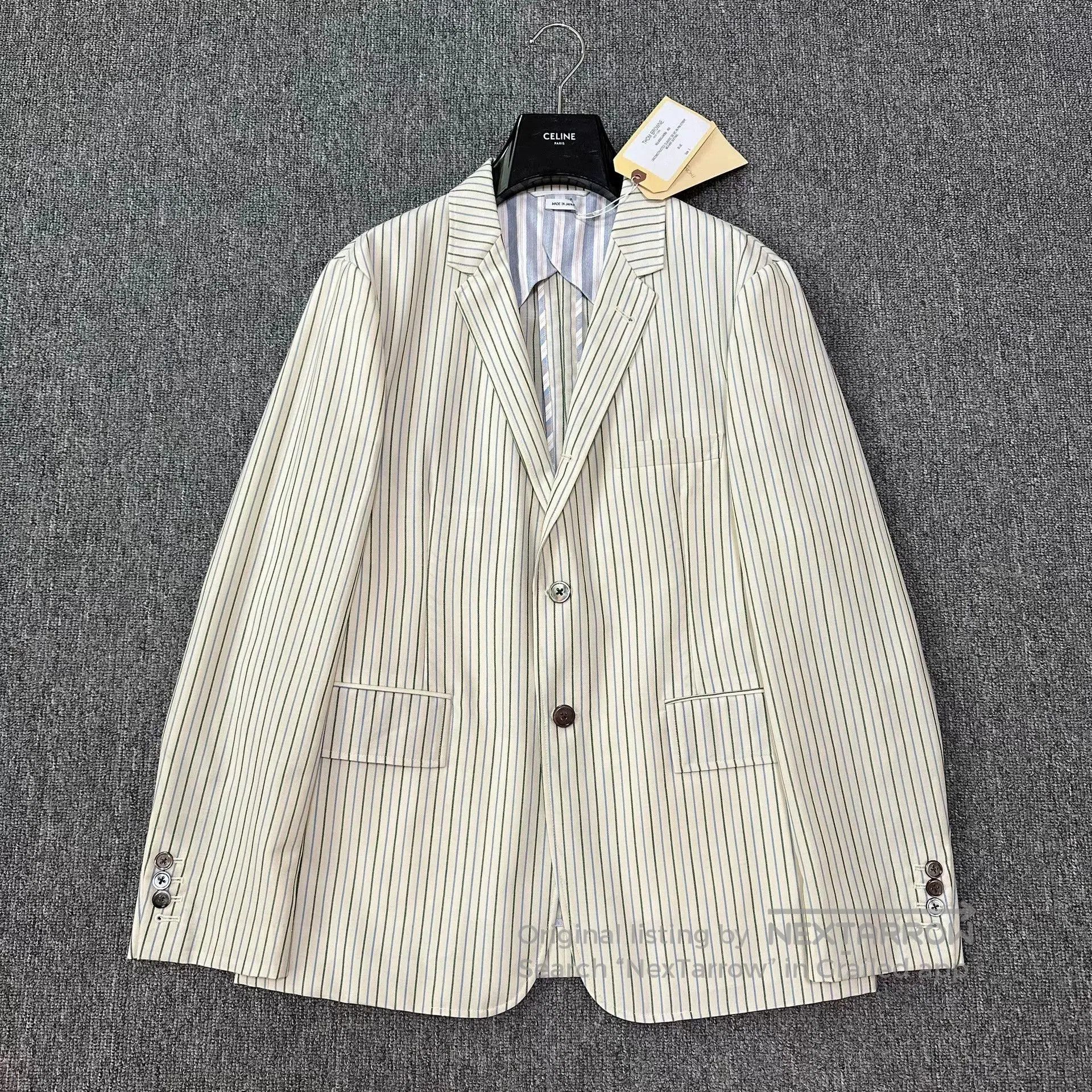 Thom Browne Thom Browne White Striped Suit. Size US L / EU 52-54 / 3 - 1 Thumbnail