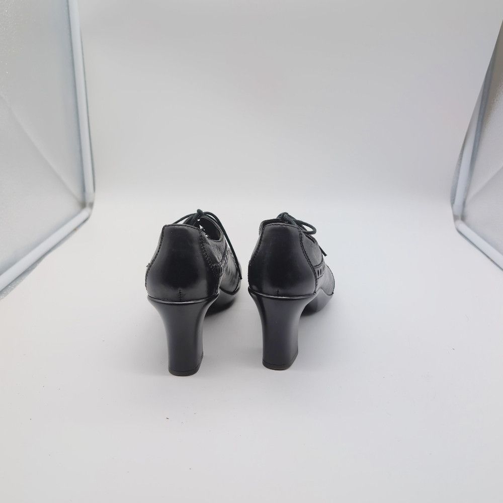 Other Earth Periwinkle Elegant Black Leather Women's Heeled Shoes Size US 5 / IT 35 - 5 Thumbnail