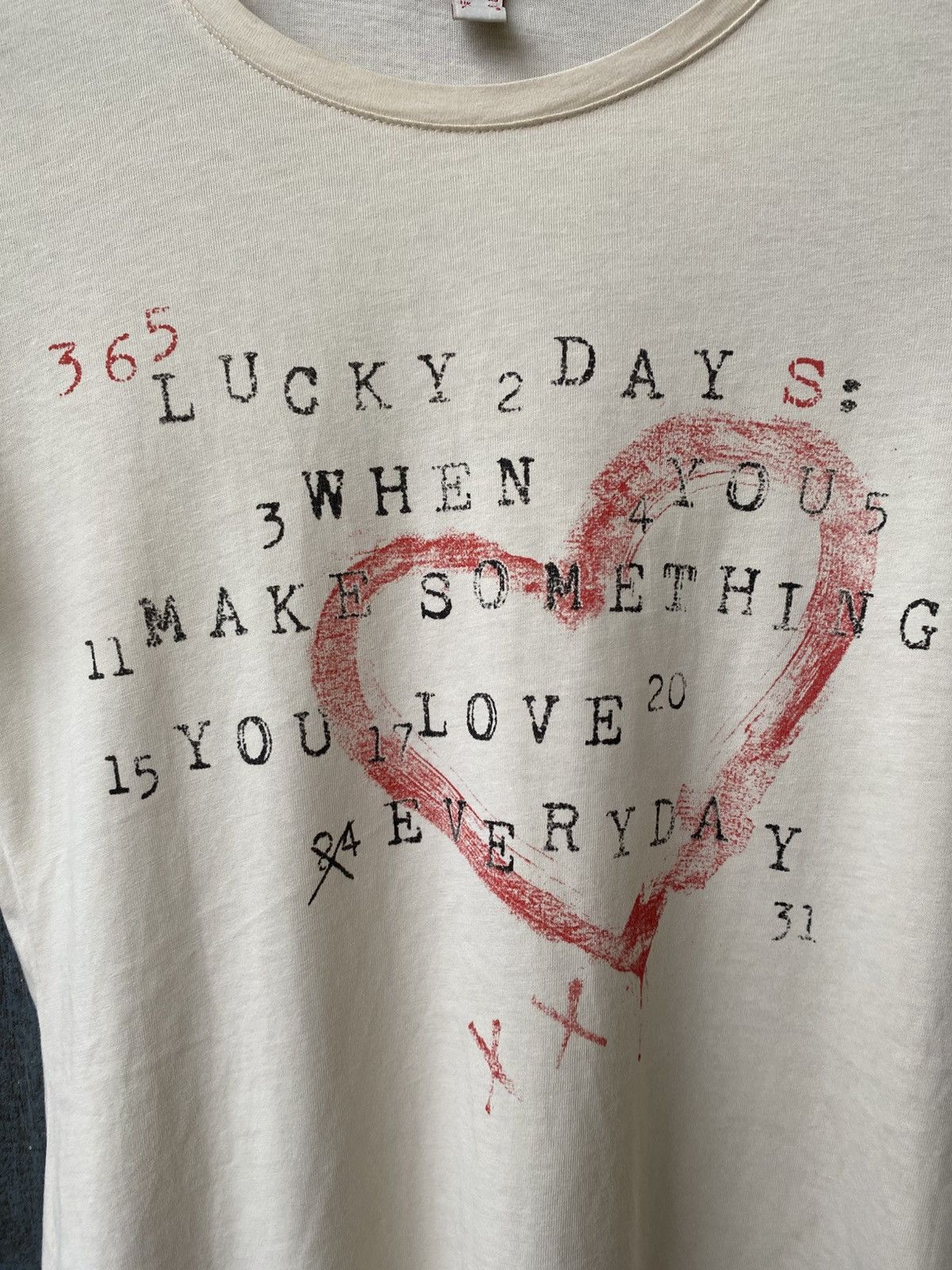Esprit Esprit Y2K Graphic Long Sleeve Tee “Lucky 365 Love Everyday Size XS / US 0-2 / IT 36-38 - 7 Thumbnail