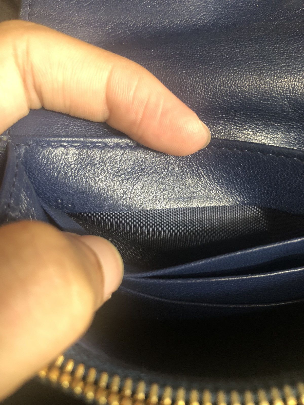 Miu Miu Miu Miu Dark Blue Patent Leather Bow Flap Wallet Prada Size ONE SIZE - 7 Thumbnail