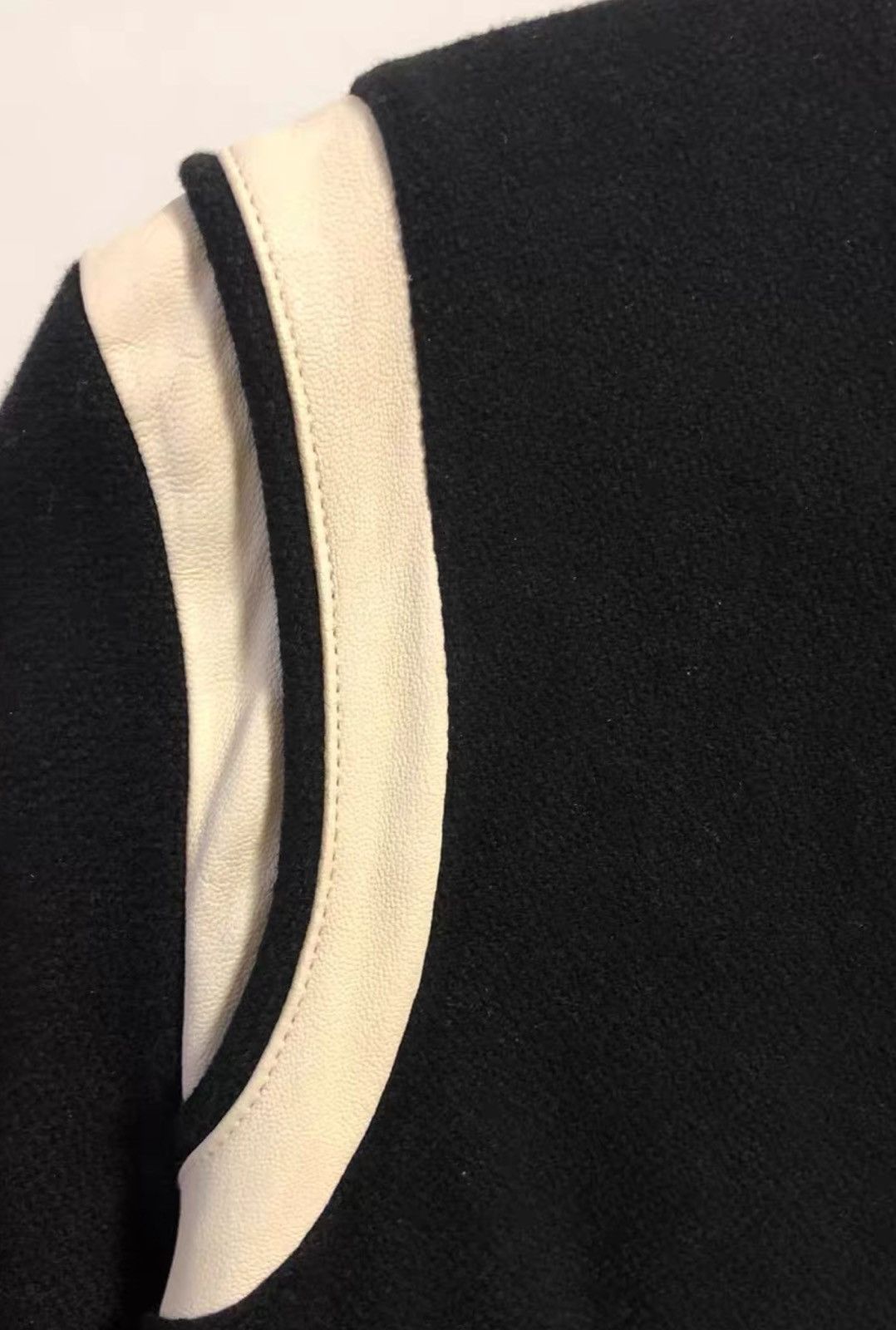 Saint Laurent Paris Saint Laurent SLP SS15 Classic Black & White Varsity Jacket Size US M / EU 48-50 / 2 - 2 Thumbnail