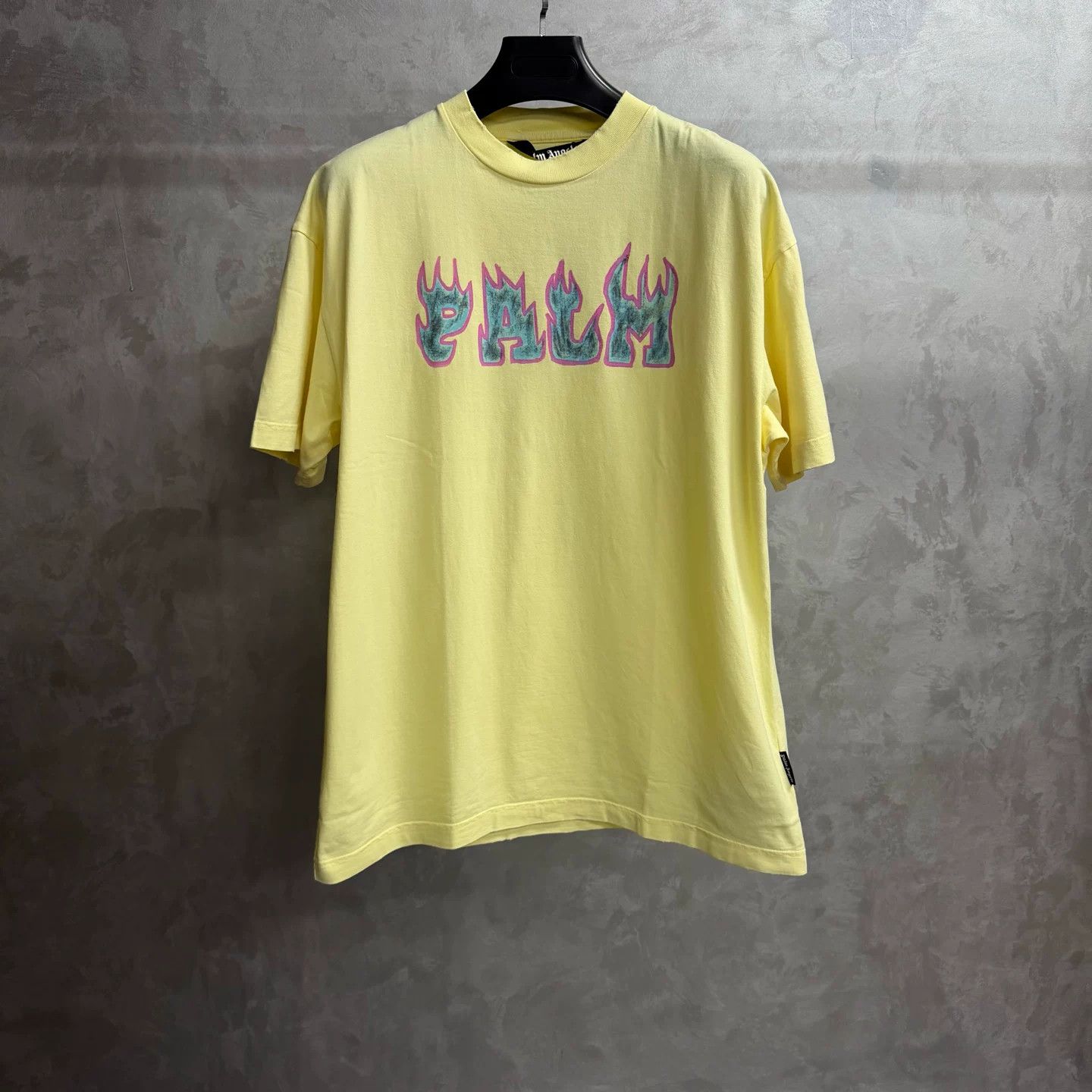 Palm Angels Printed Yellow Hoodie M Men