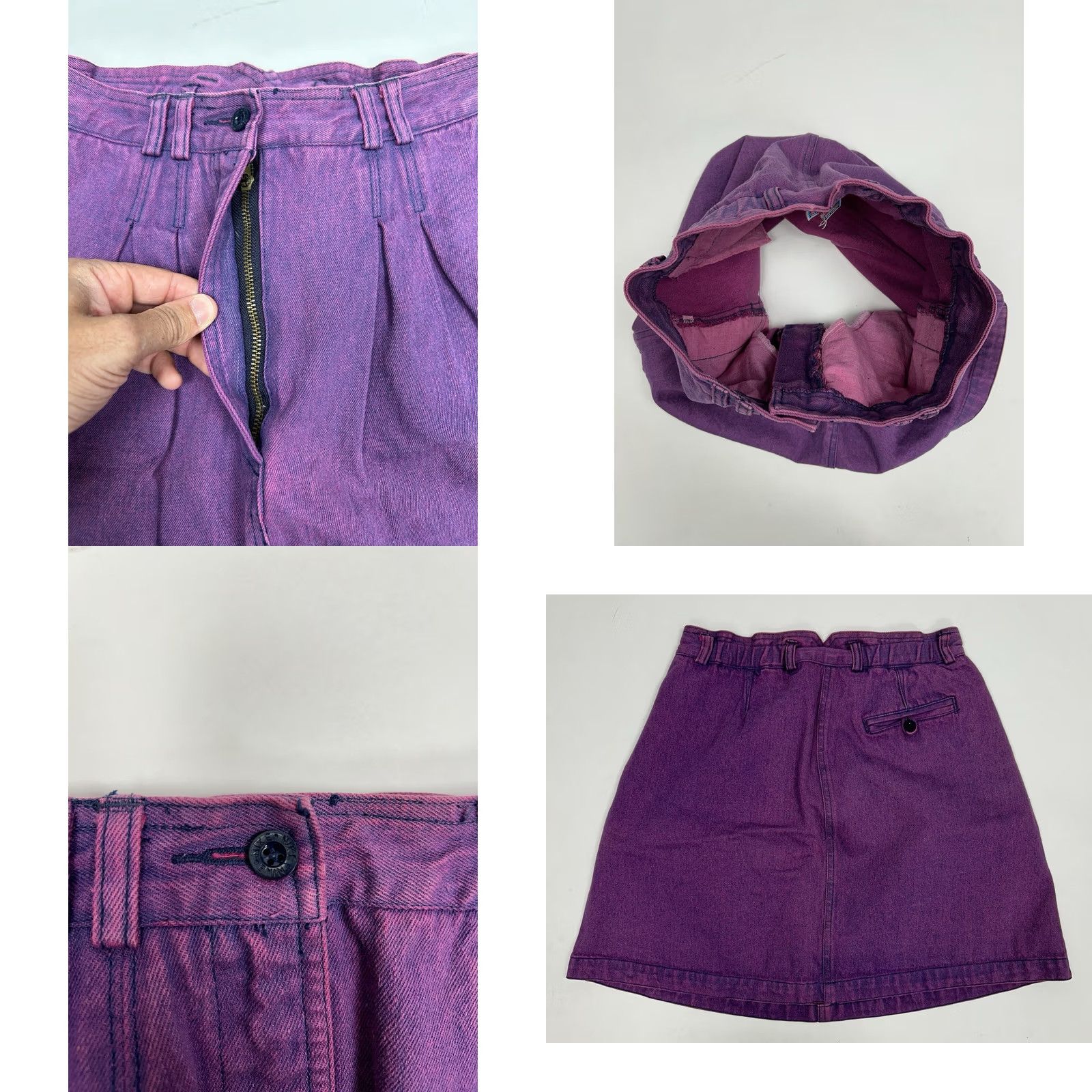 Nike VINTAGE Nike Andre Agassi Challenge Court Acid Wash Denim Tennis Skirt Size M Purple 90s Womens Size 32" / US 10 / IT 46 - 8 Thumbnail