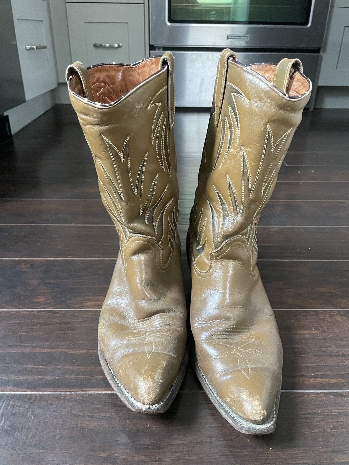 Vintage Vintage Chocolate Brown Embroidered Cowboy Boot Size 10 Size US 10 / EU 43 - 2 Thumbnail