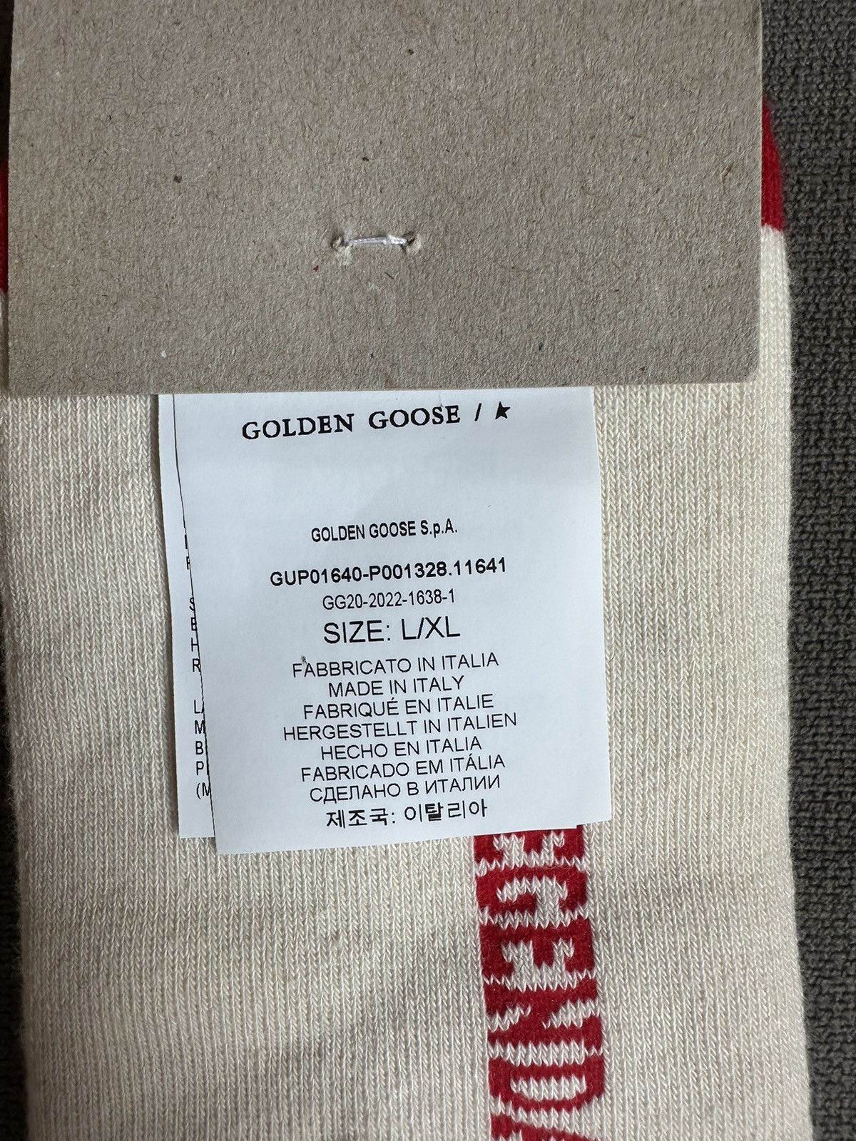 Golden Goose Golden Goose Unisex Red and White Star Socks Size ONE SIZE - 7 Thumbnail