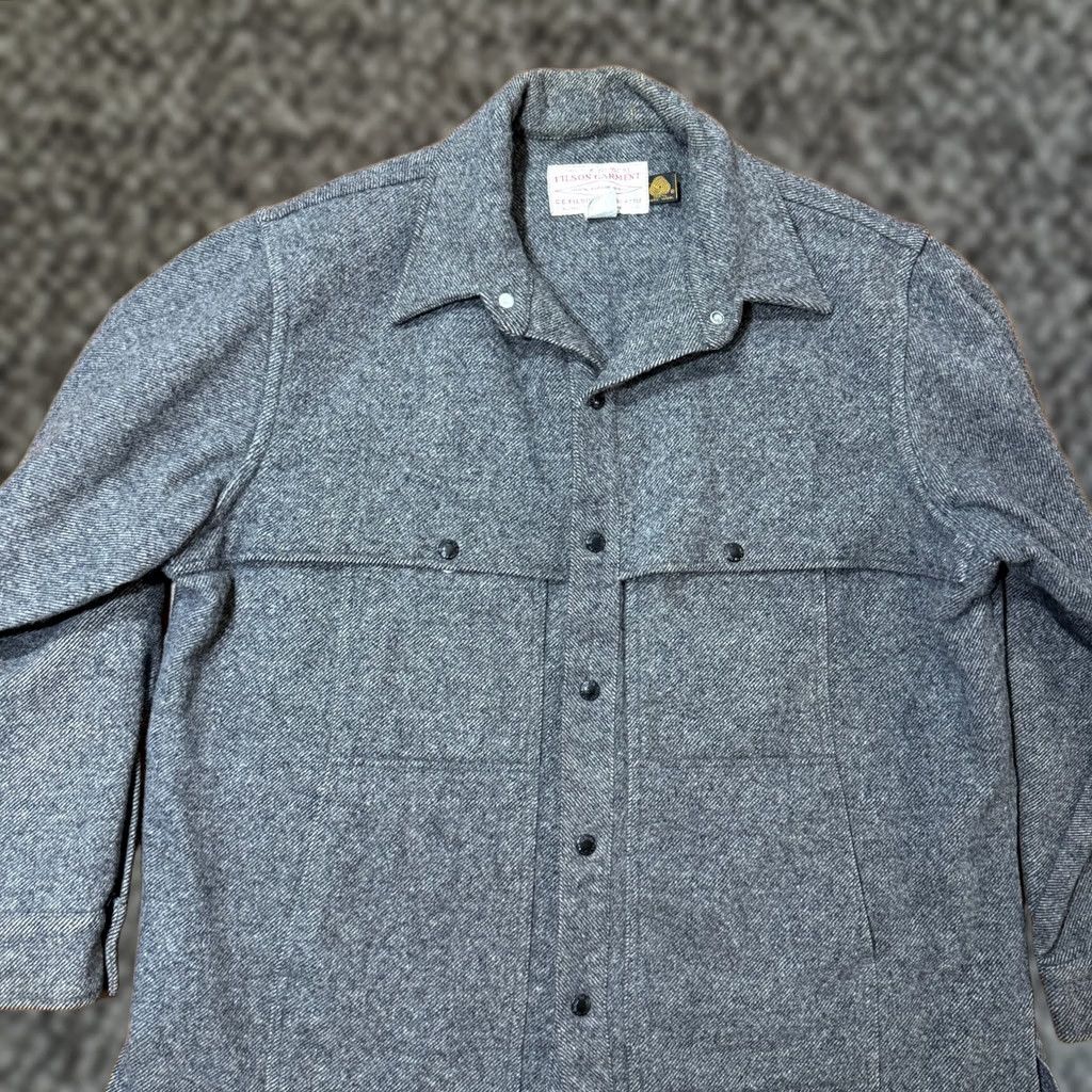 Filson VINTAGE Filson Mackinaw Jacket Mens XL Wool Snap Hunting Coat 95 Herringbone Size US XL / EU 56 / 4 - 1 Thumbnail