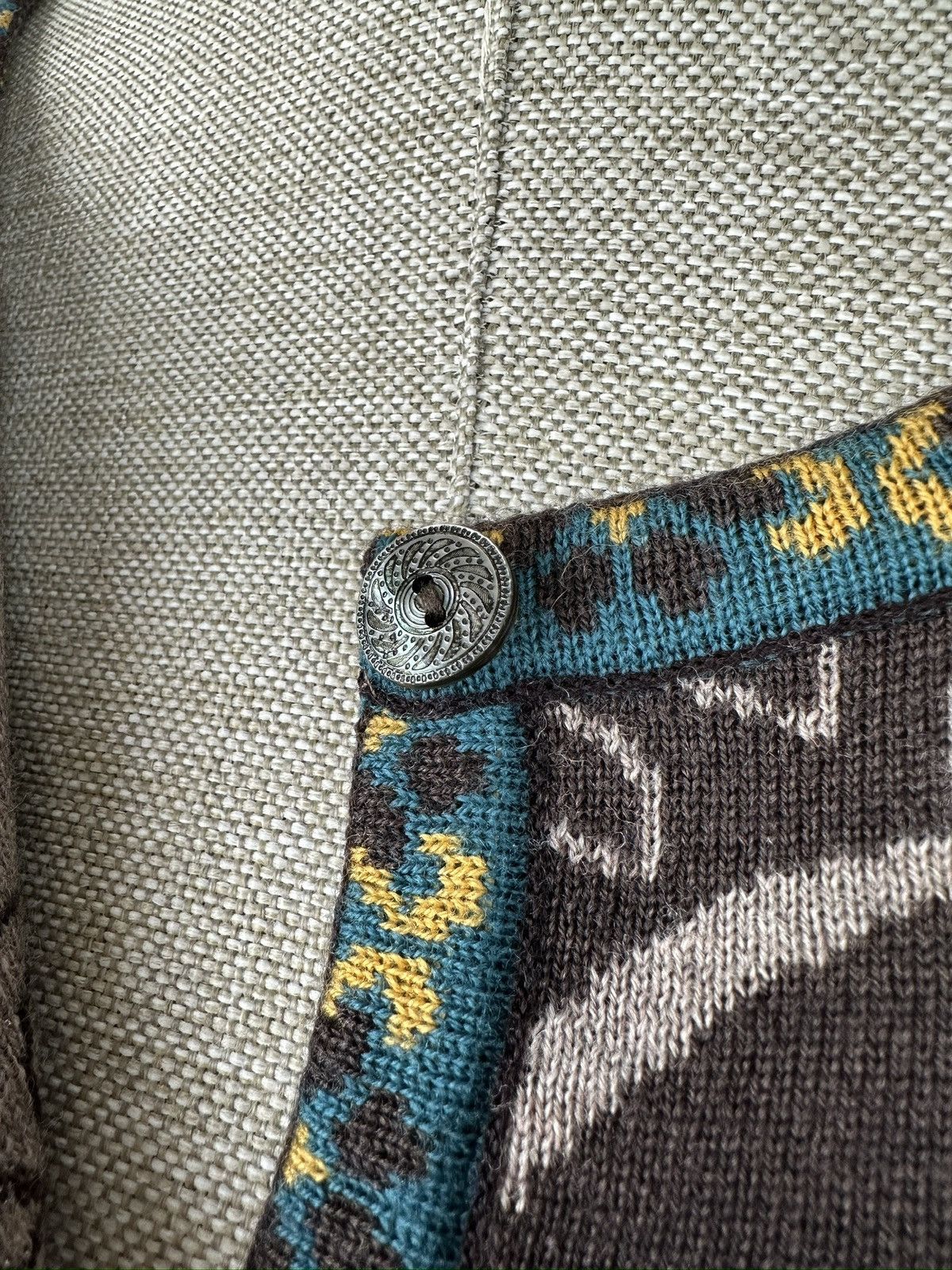 Other IVKO Jacquard Cardigan Pleated Back Multicolor Wool Knit Size S / US 4 / IT 40 - 9 Thumbnail