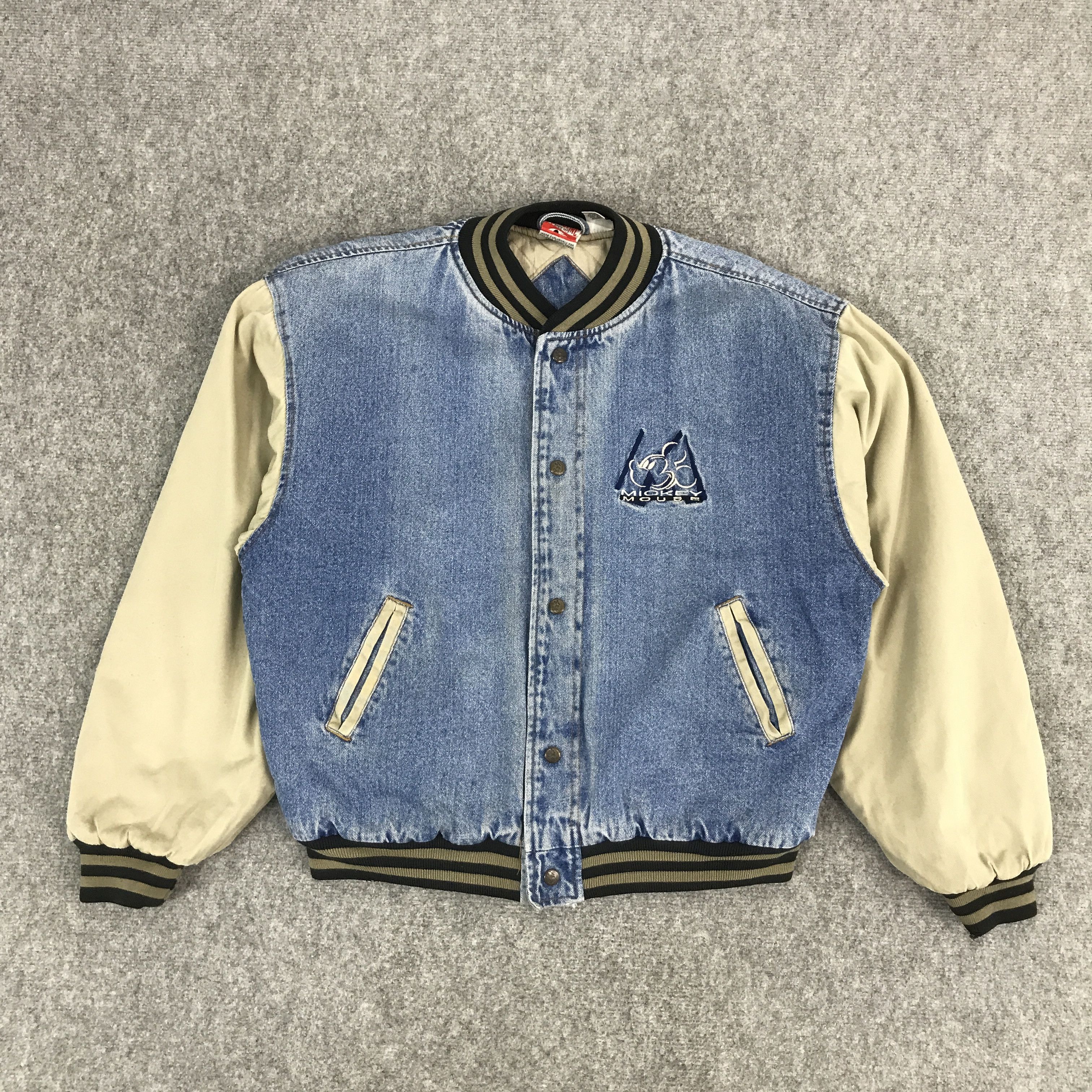 Japanese Brand × Mickey Mouse MICKEY MOUSE DESIGN COTTON VARSITY SNAP BUTTON JACKET Size US L / EU 52-54 / 3 - 1 Thumbnail