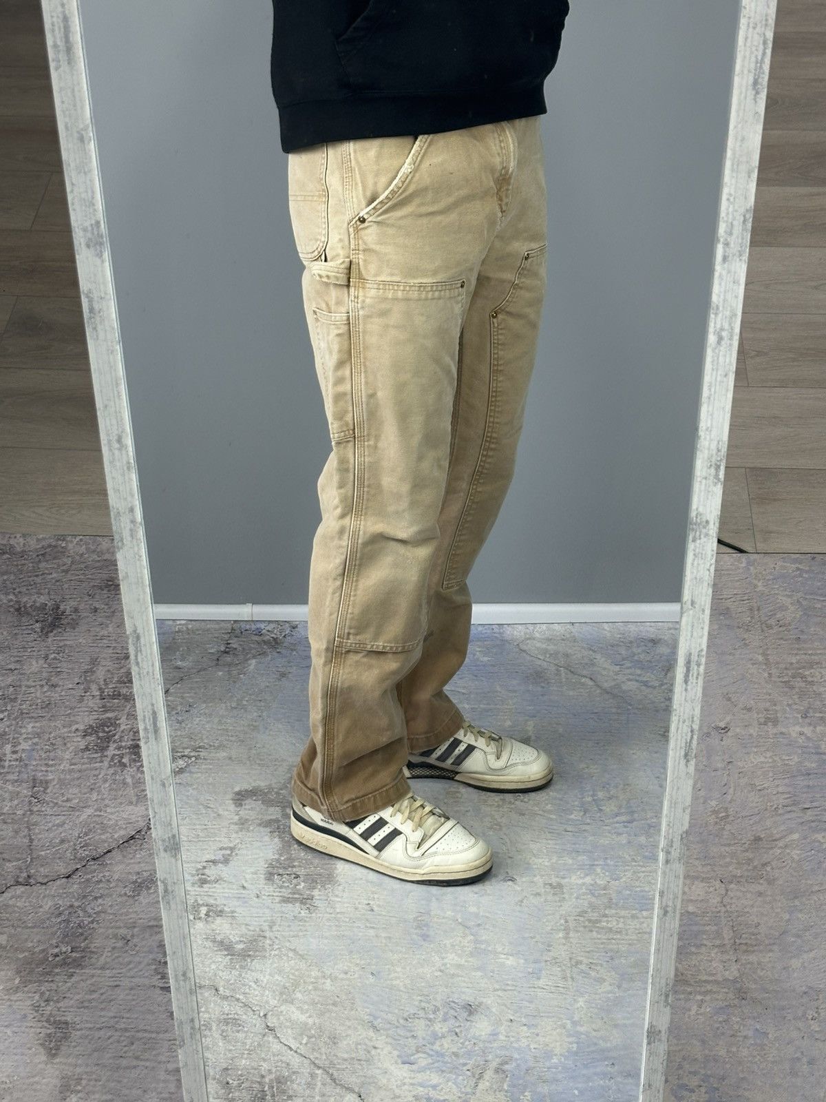 Carhartt × Vintage Carhartt Double Knee vintage faded canvas pants trashed mens Size US 33 - 4 Thumbnail