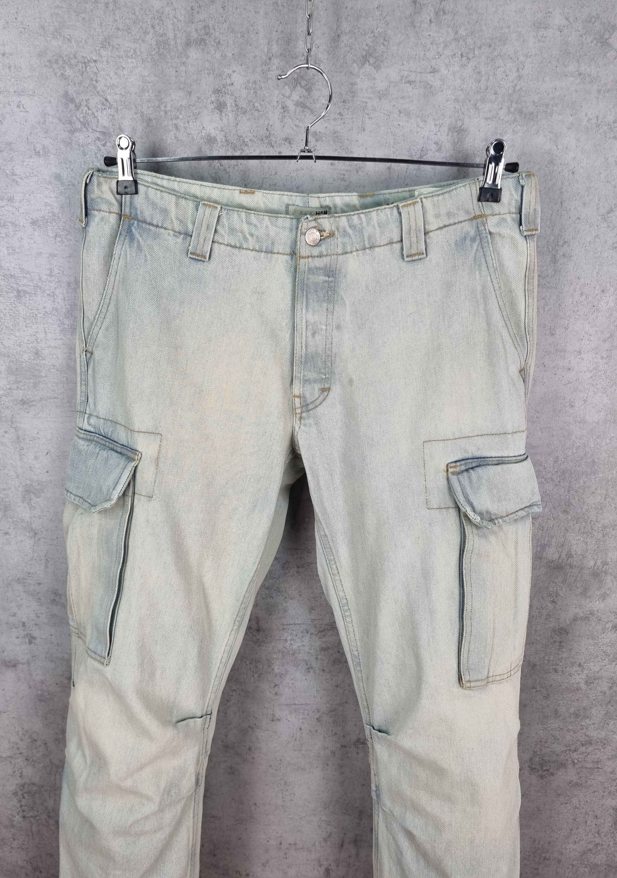 Japanese Brand × Vintage Rare Made in ITALY H&M Denim cargo Travis Scott Pants Size US 32 / EU 48 - 3 Thumbnail