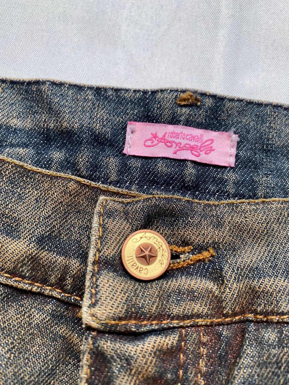 Designer × Roberto Cavalli × Vintage Roberto Cavalli Angels Women’s Y2K brand new Denim Jeans Size 28" / US 6 / IT 42 - 16 Thumbnail