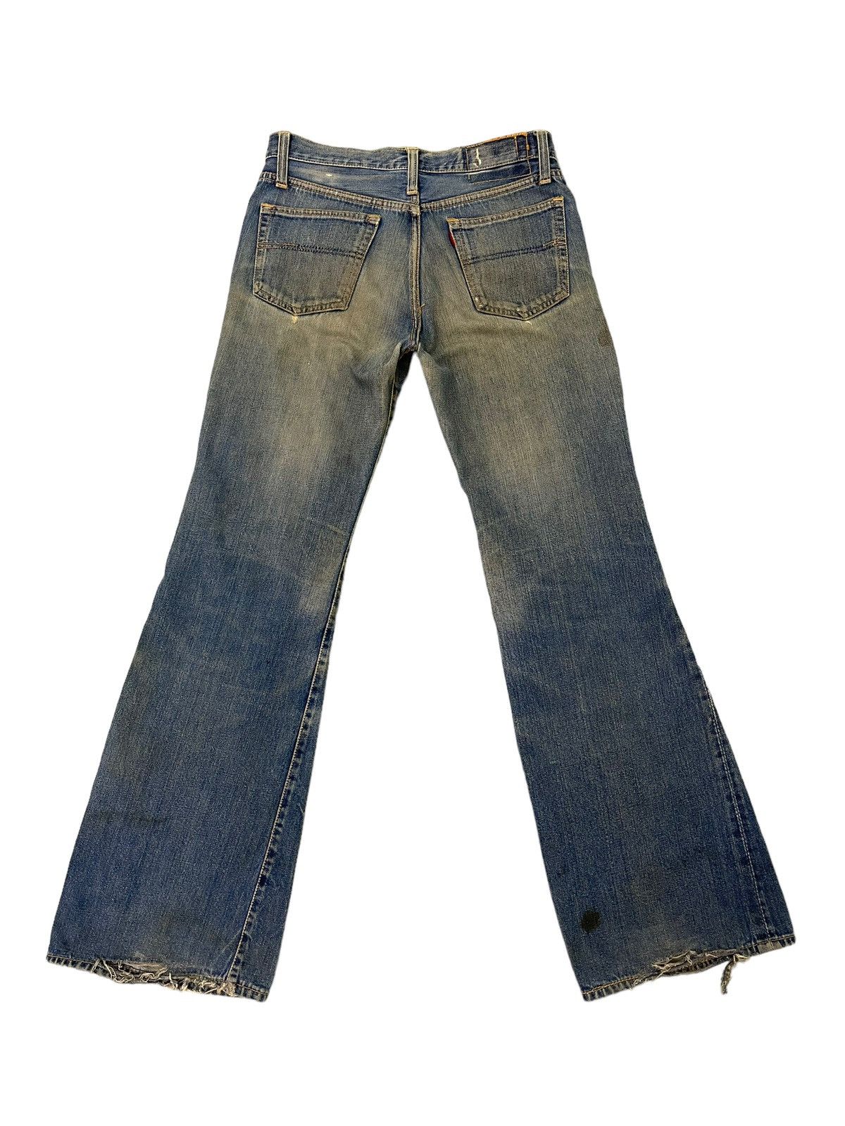 Japanese Brand Flare Jeans Vtg 80s Big John Japan Distress Bell Bottom 7🟦5 Size US 30 / EU 46 - 10 Thumbnail