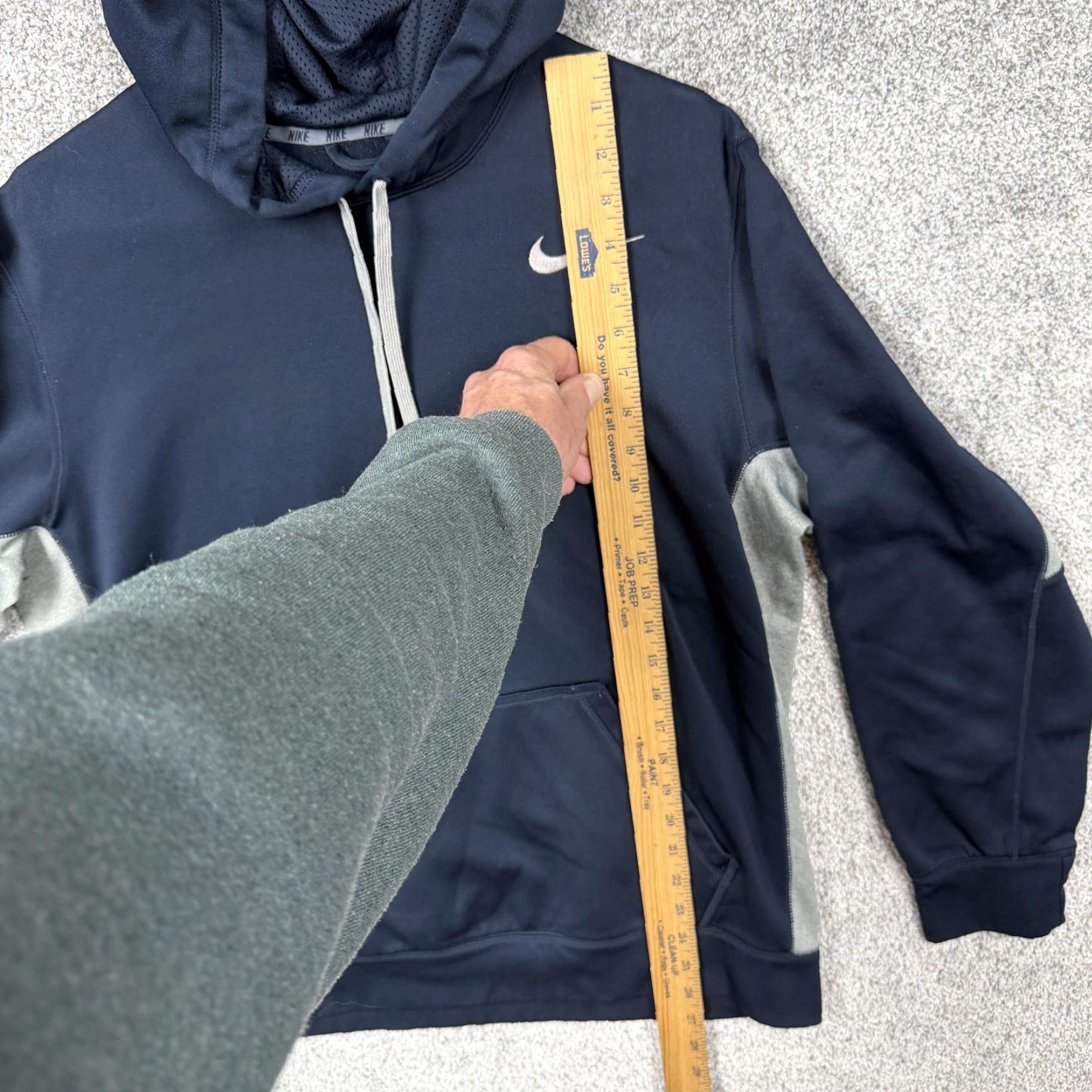 Nike Nike Therma-FIT Hoodie Mens L Navy Blue Gray Fleece Sweatshirt Gorpcore Athletic Size US L / EU 52-54 / 3 - 2 Thumbnail