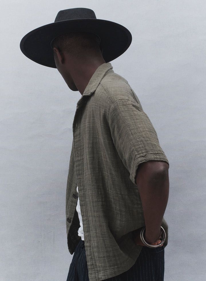 Greg Lauren $750 Greg Lauren Linen Short Sleeve Studio Shirt Size US XXL / EU 58 / 5 - 4 Thumbnail