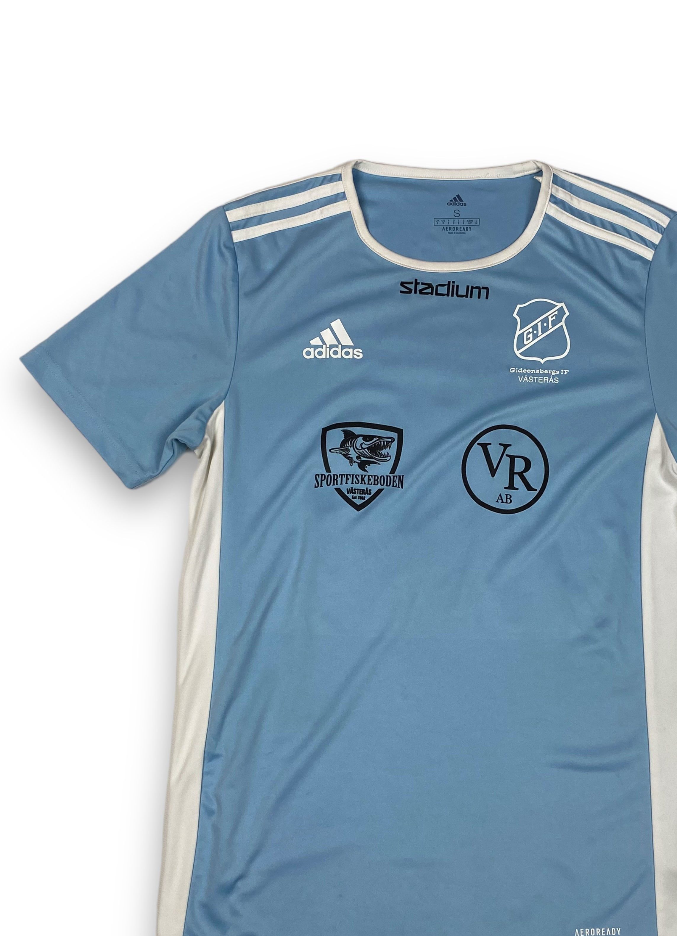 Vintage Adidas Sky Blue Many Logo GIF MCdonalds Jersey M724 Size US M / EU 48-50 / 2 - 3 Thumbnail