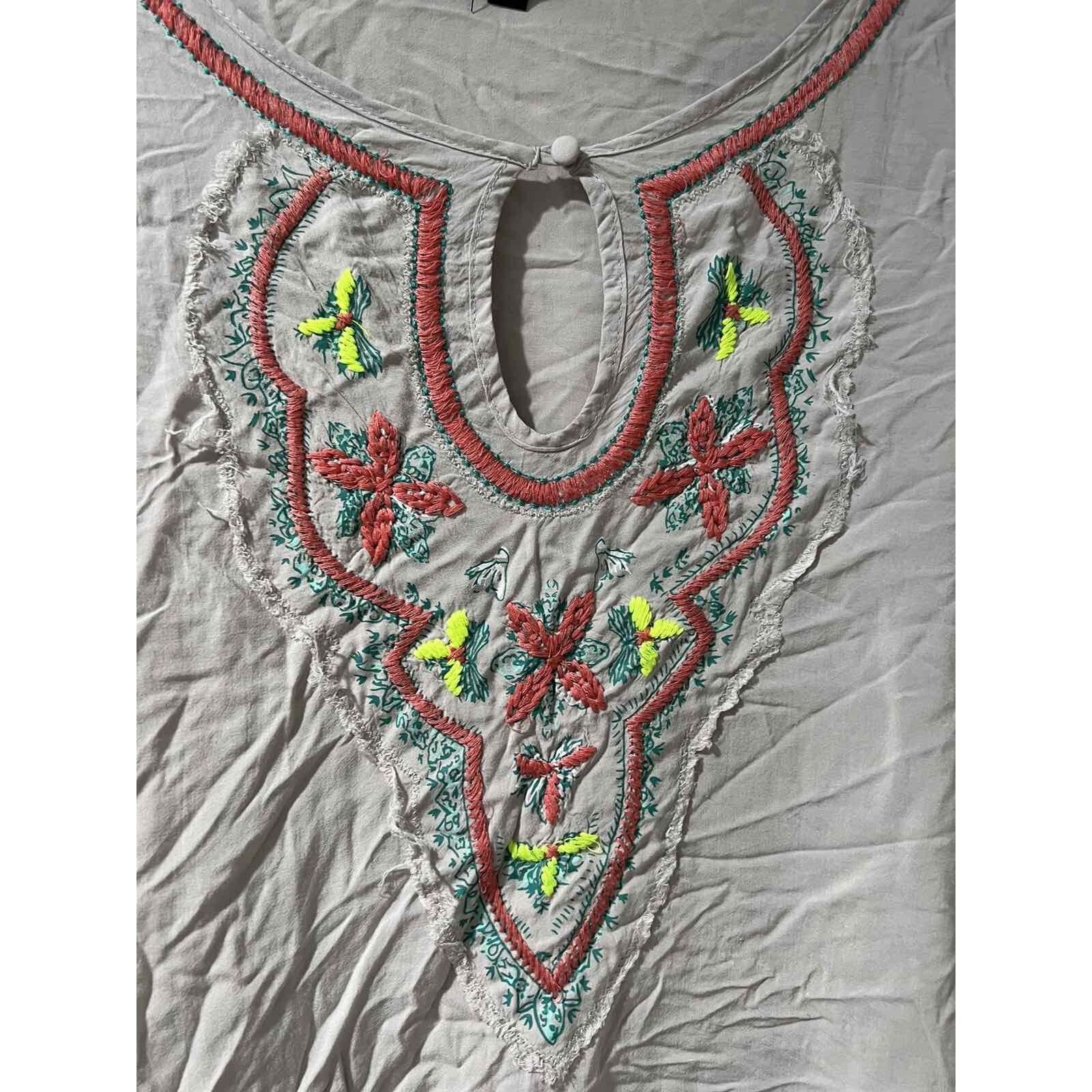 & Other Stories Love Stitch Embroidered Top Size L Women Blouse A003283 Size L / US 10 / IT 46 - 4 Thumbnail