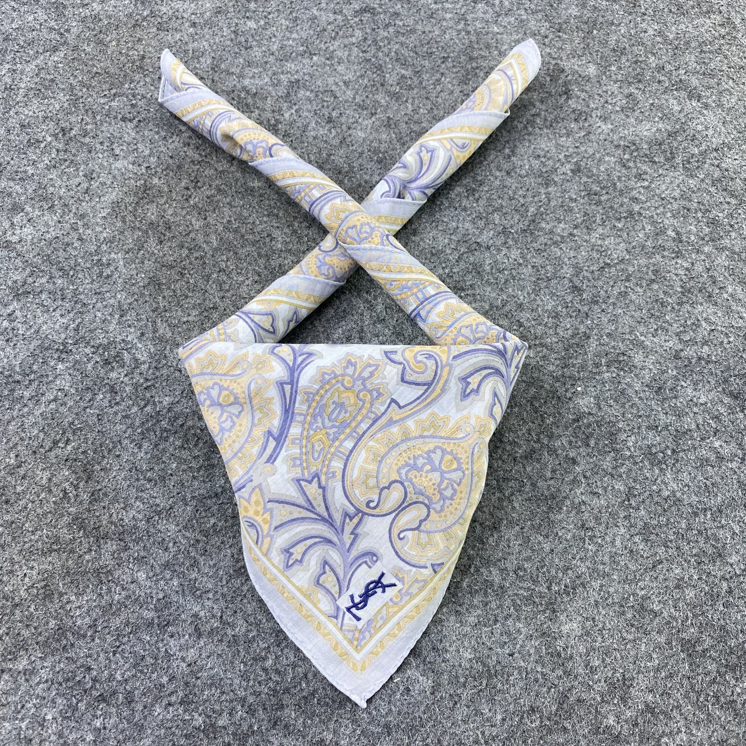 Yves Saint Laurent YSLHandkerchief Neckerchief Bandana-B1683 Size ONE SIZE - 2 Thumbnail