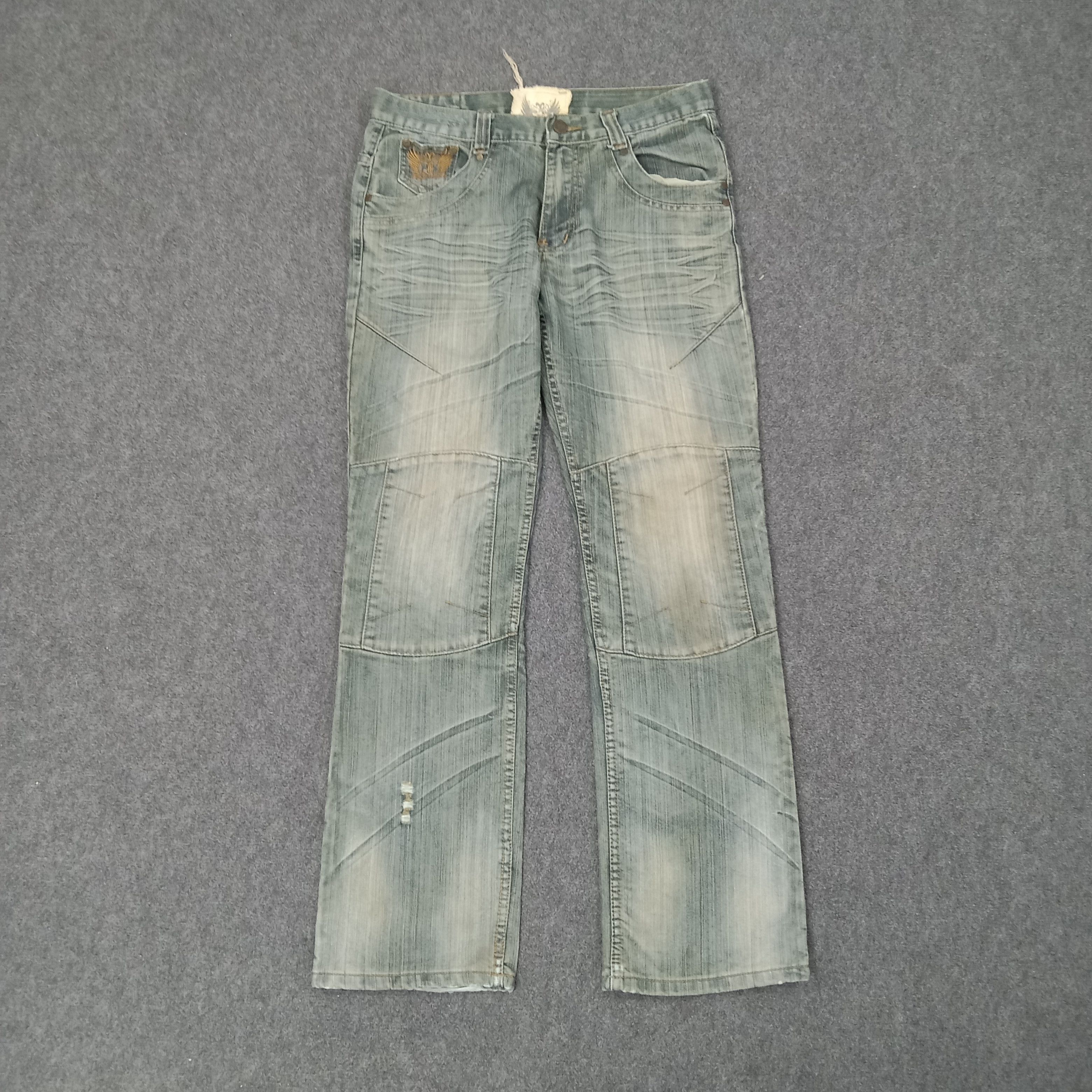 FUSAI F.U.S.A.I Focus USA Bikers Knee Denim Jeans C258N25 Size US 32 / EU 48 - 7 Thumbnail
