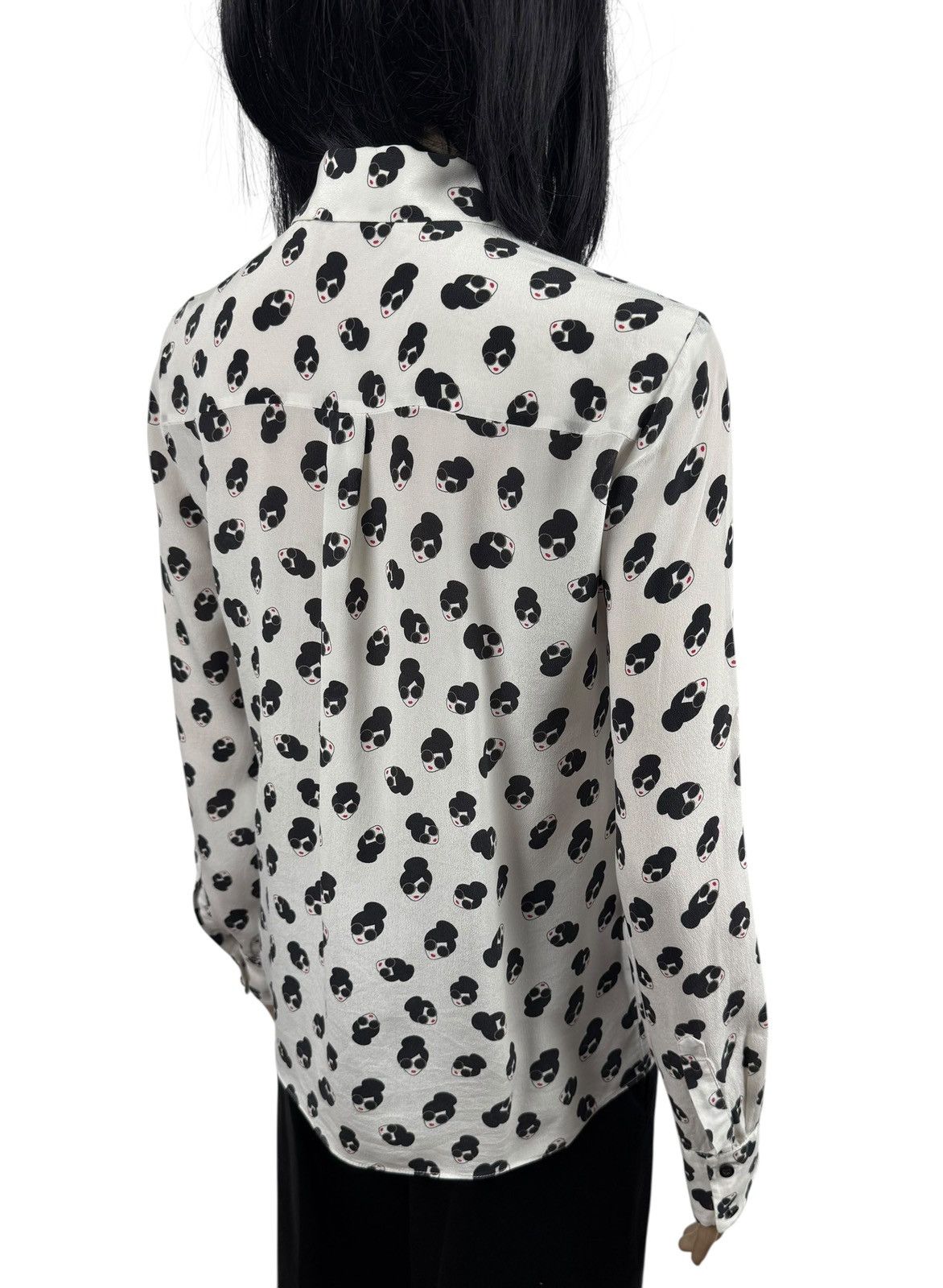 Alice + Olivia Alice + Olivia Stace Face Willa Silk Blouse Button Up Size XS / US 0-2 / IT 36-38 - 8 Thumbnail