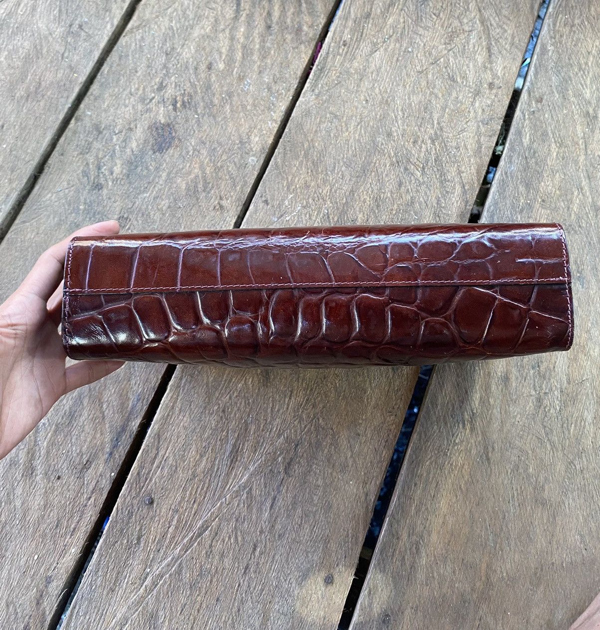 Jean Paul Gaultier Jean Paul Gaultier Croc-Embossed 2-Way Bag (Missing Sling) Size ONE SIZE - 6 Thumbnail