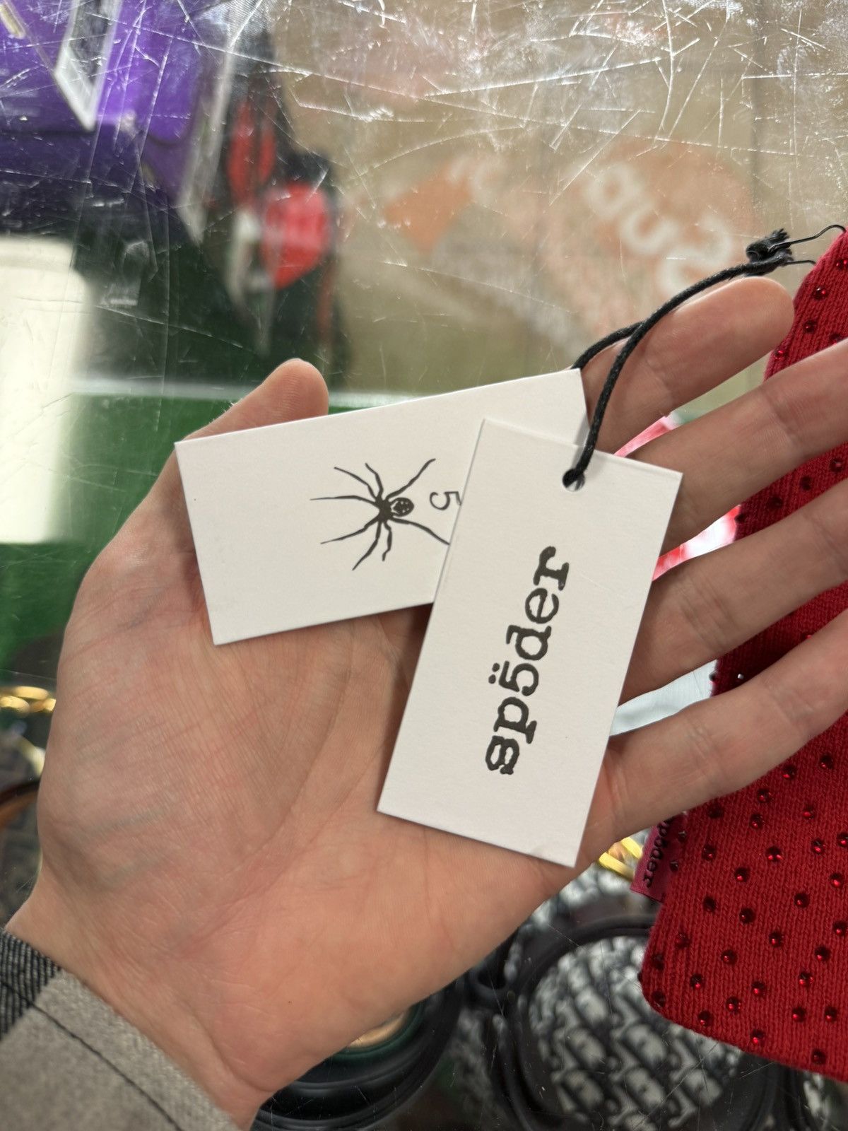 Sp5der Spider RinsStone Crystal Beanie Red Brand New Size ONE SIZE - 10 Thumbnail
