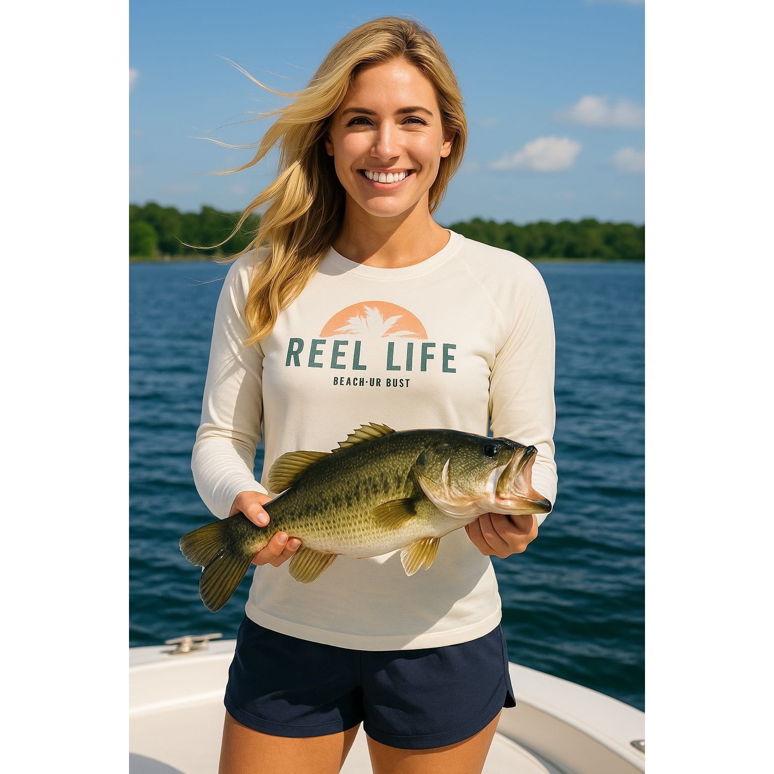 Other Reel Life NWT Women’s Jax Beach UV Long Sleeve White Top XXL Size XXL / US 16-18 / IT 52-54 - 1 Thumbnail