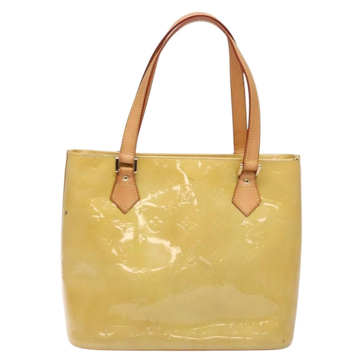 Louis Vuitton LOUIS VUITTON Monogram Vernis Houston Hand Bag Beige M91004 Size ONE SIZE - 3 Thumbnail