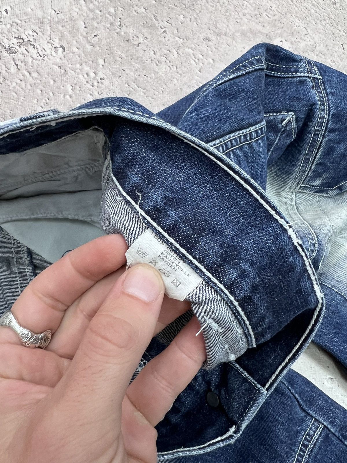 Japanese Brand × Vintage Jeans Dirty Pants faded crash BAGGY INCO STYLE Size US 32 / EU 48 - 7 Thumbnail