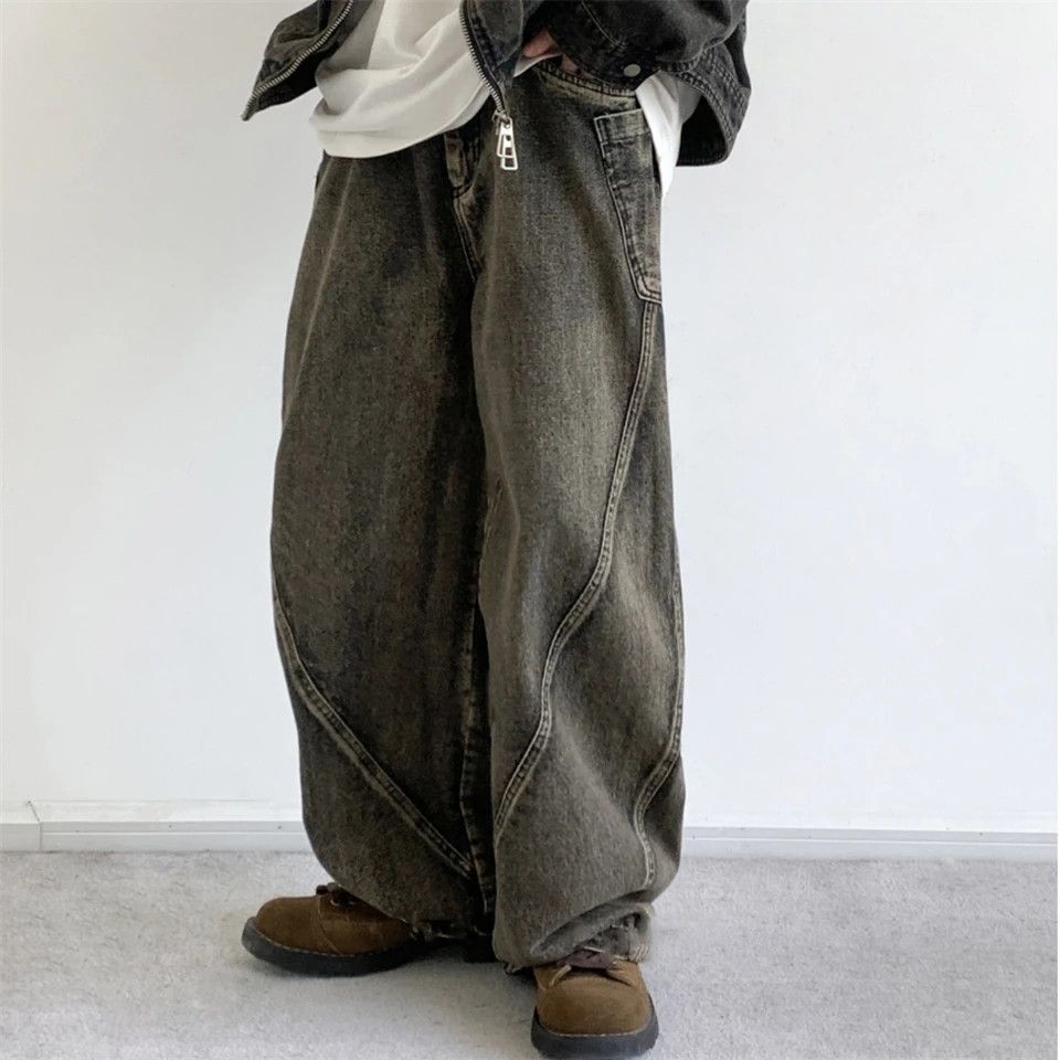 Japanese Brand × Jean Streetwear Baggy Gray Loose Jeans Size US 34 / EU 50 - 1 Thumbnail