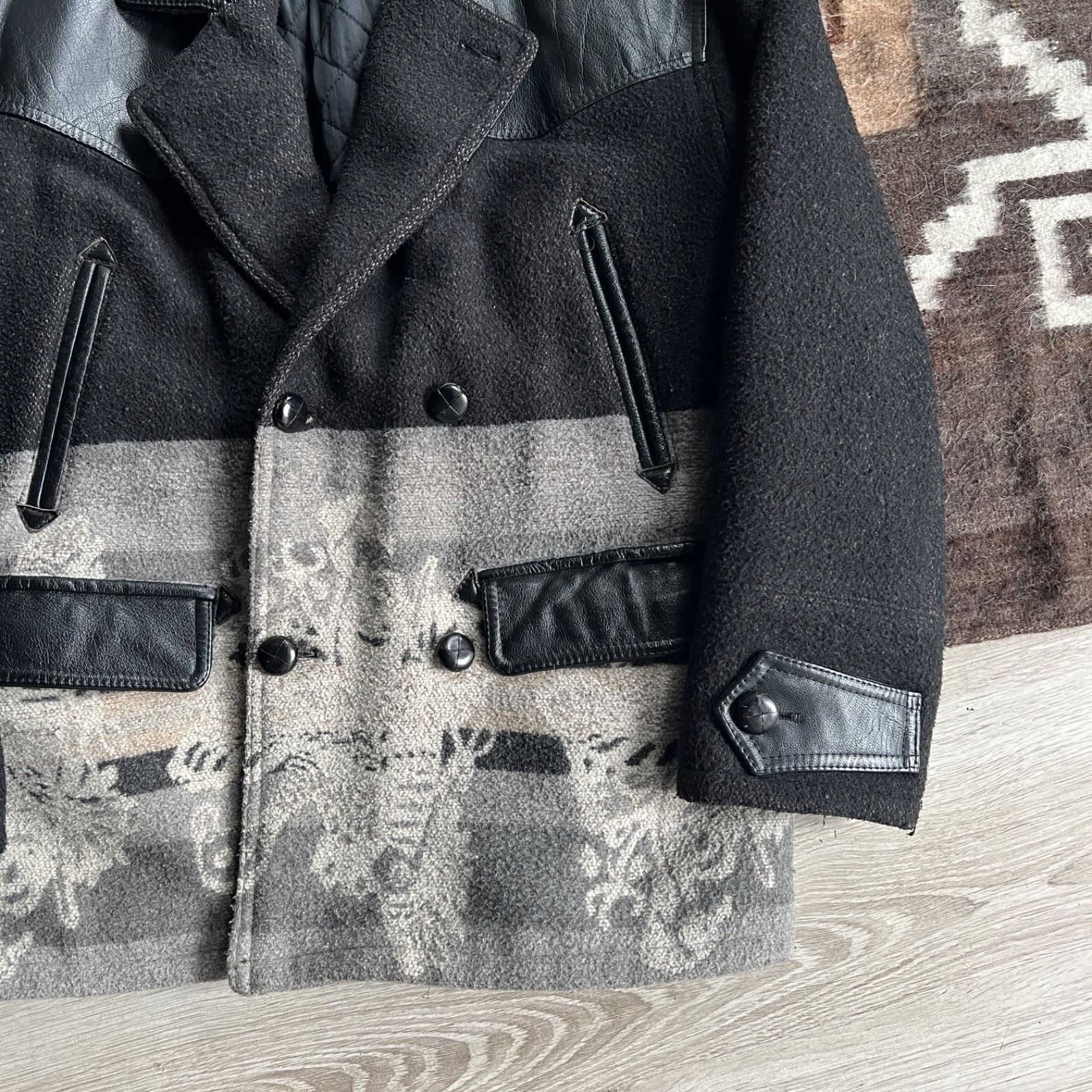 Leather Leonardo Leather Wool Blend Western Vintage Jacket 9574AC Size US L / EU 52-54 / 3 - 5 Thumbnail