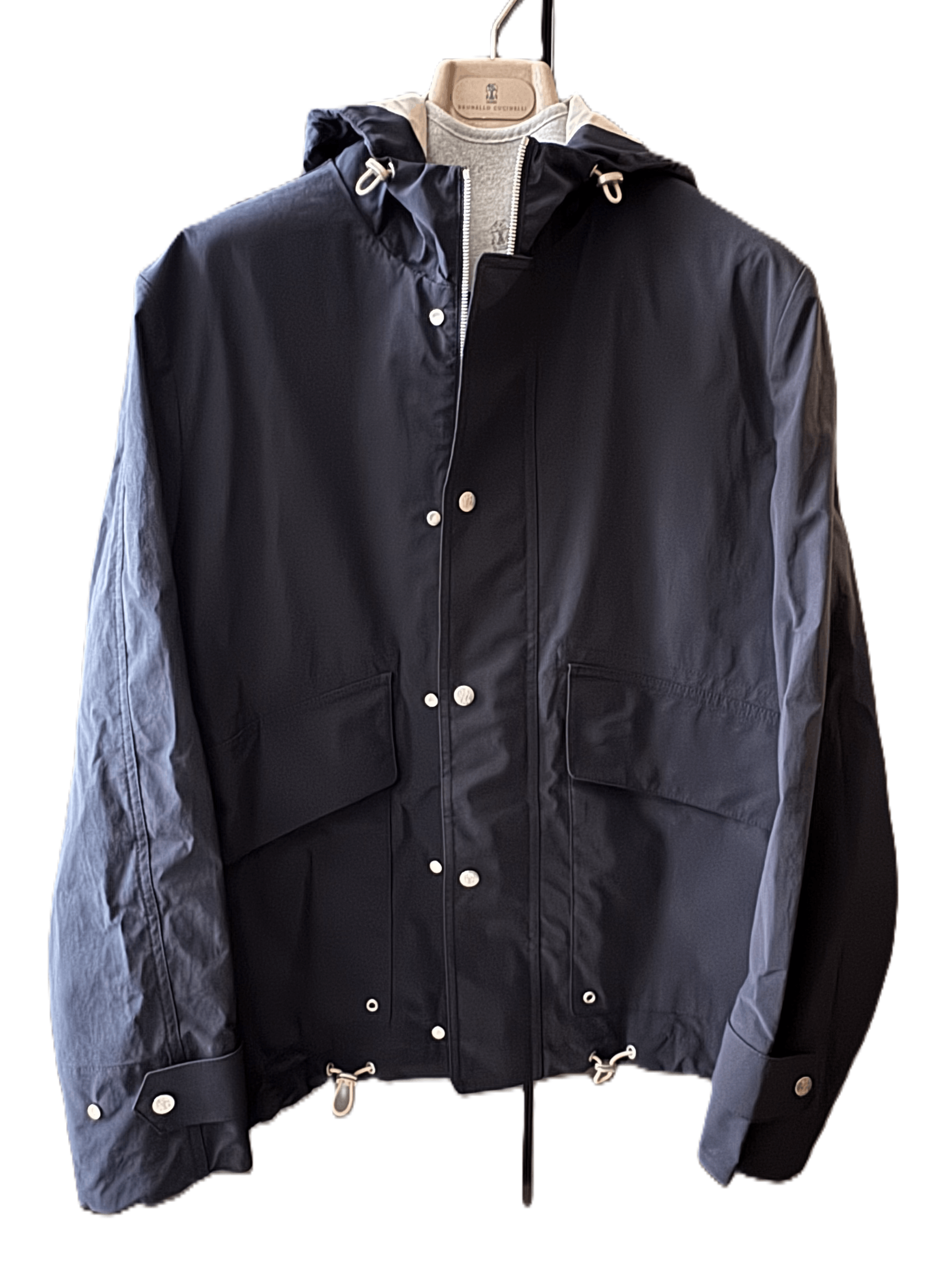 Brunello Cucinelli Cotton-Shell Waterproof Hooded Short Parka MR4566531P Size US M / EU 48-50 / 2 - 6 Thumbnail