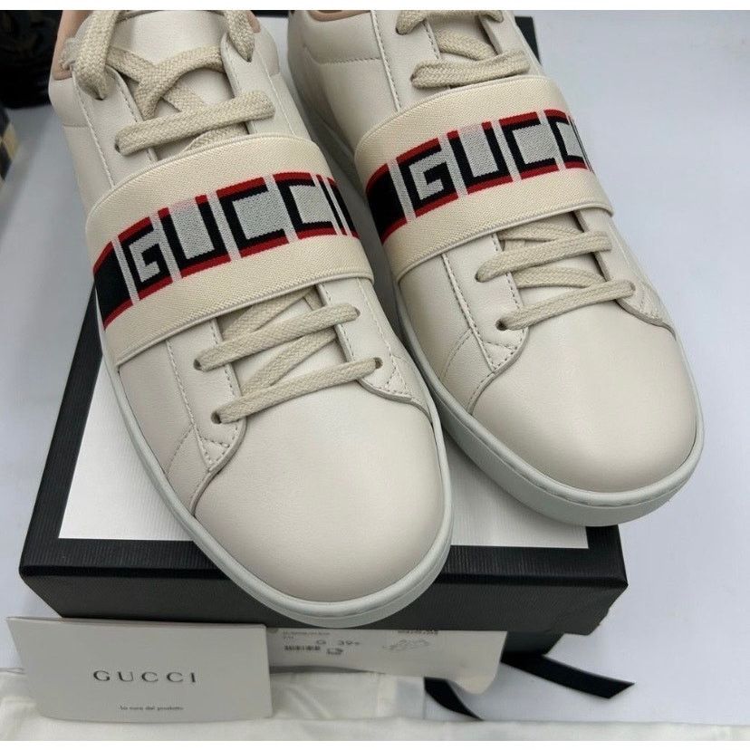 Gucci Women's Gucci ace leather sneakers size 39.5 made in Italy Size US 9.5 / IT 39.5 - 3 Thumbnail
