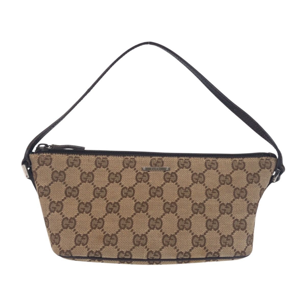 Gucci Gucci GG Canvas Leather Handbag Textile Handbag 07198 Duty Free For Usa in Beige, Women's