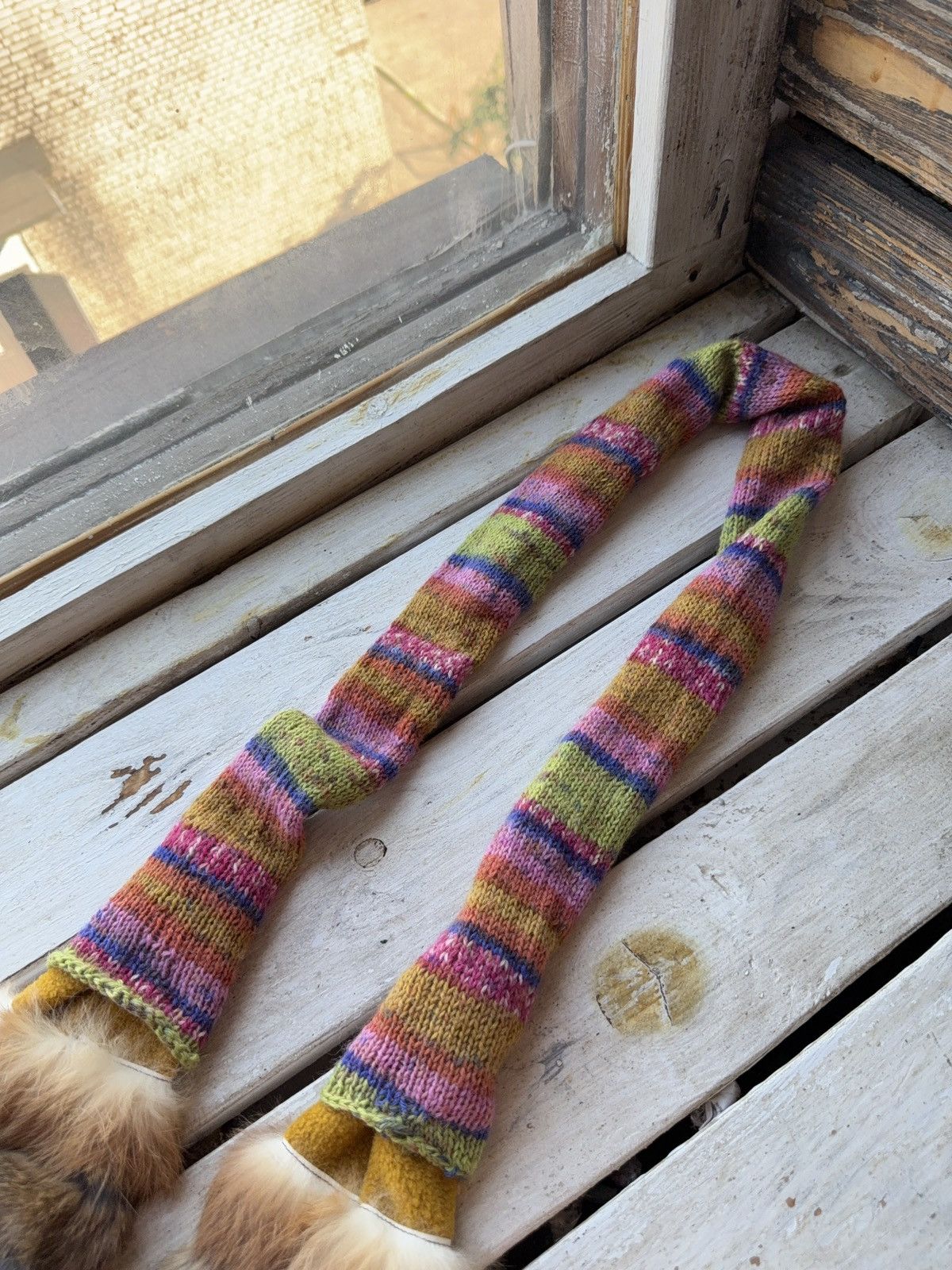 Vintage Avant Garde japanese fuzzy mohair Opium scarf vintage y2k Size ONE SIZE - 3 Thumbnail