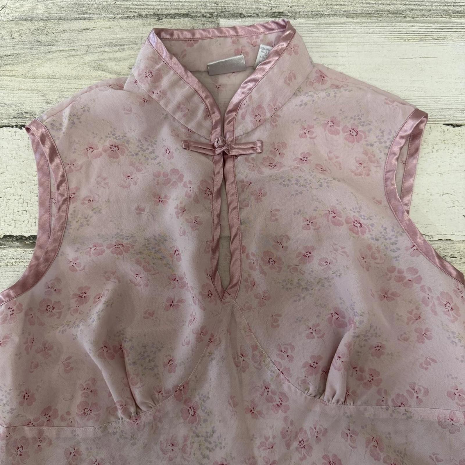 Designer Coquette Pink Floral Small Top Size S / US 4 / IT 40 - 3 Thumbnail