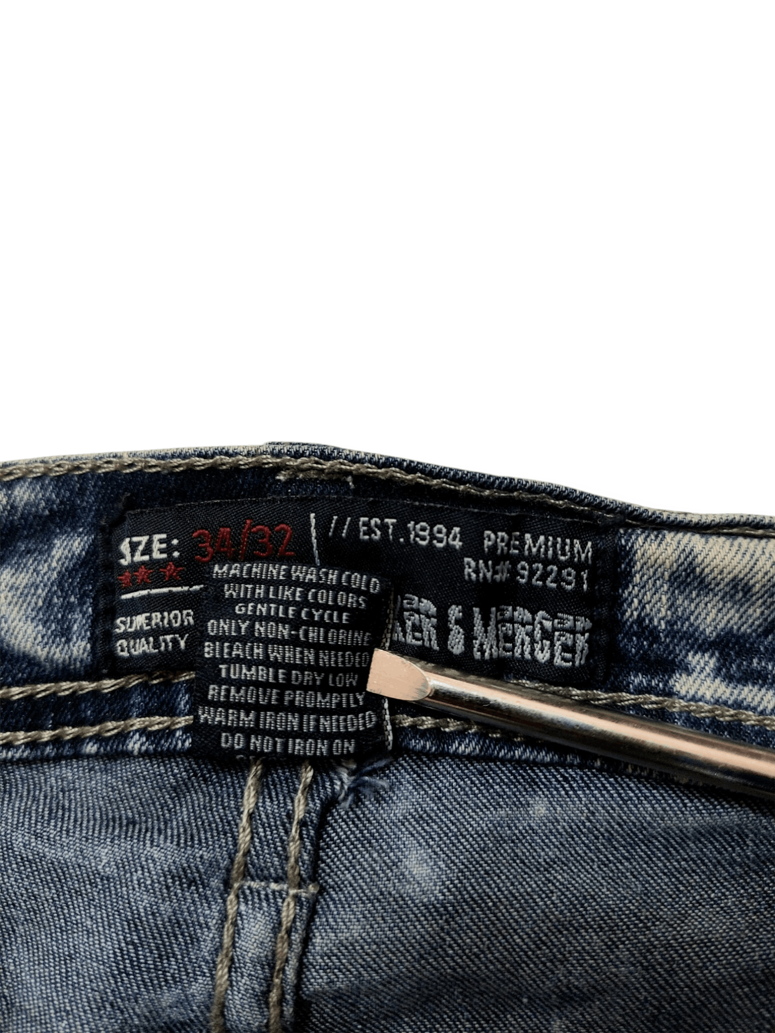 Designer Punk Biker Denim Bleecker & Mercer Jeans Size US 34 / EU 50 - 18 Thumbnail