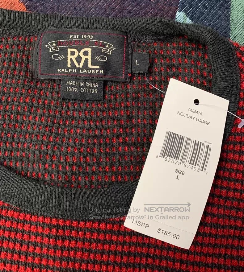 RRL Ralph Lauren RRL Ralph Lauren Waffle Long Sleeve T-Shirt Size US L / EU 52-54 / 3 - 6 Thumbnail