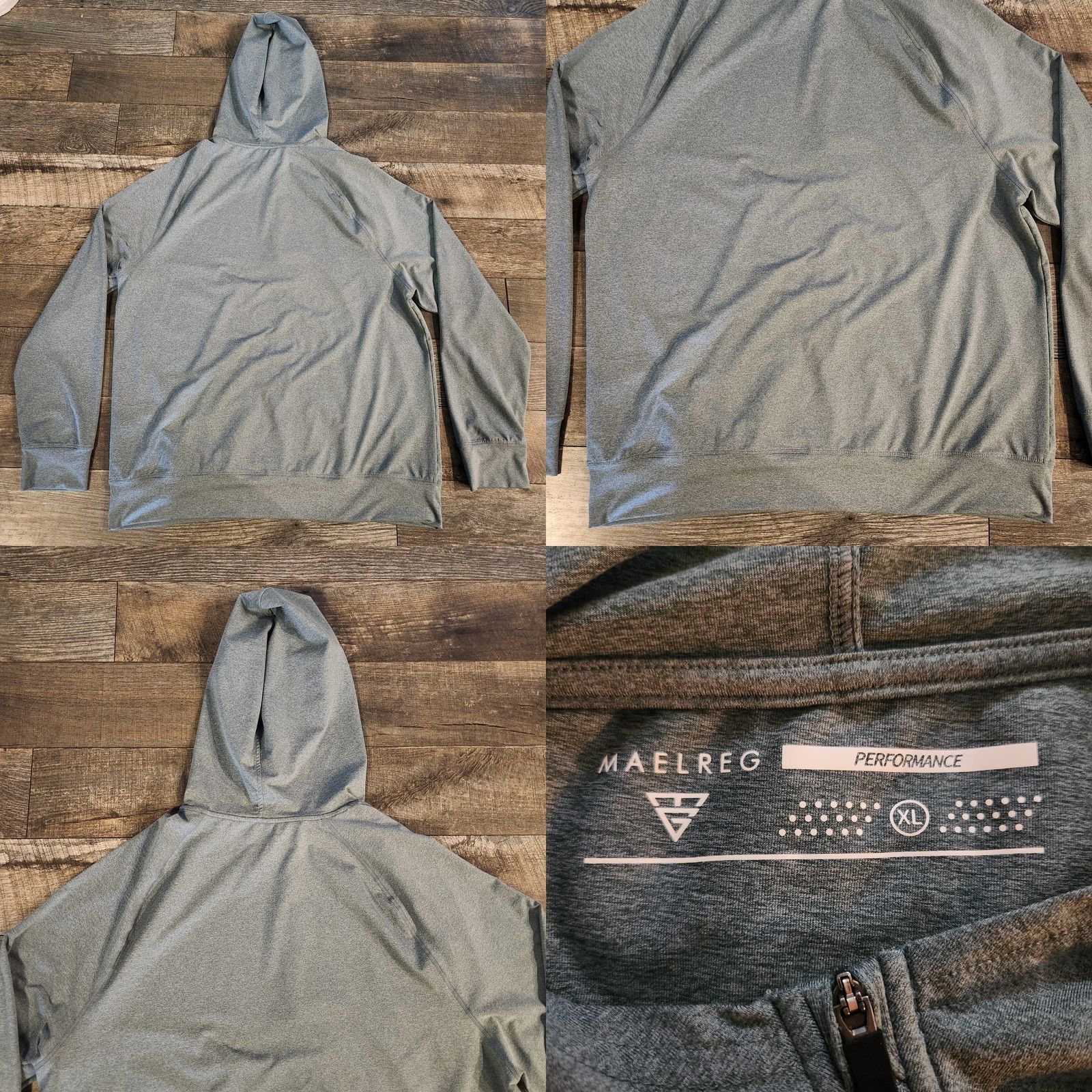 Vintage Maelreg Performance 1/4 Zip Hoodie Mens XL Blue Pullover Pocket Lightweight Hoodie Mens XL Blue Size US XL / EU 56 / 4 - 8 Thumbnail
