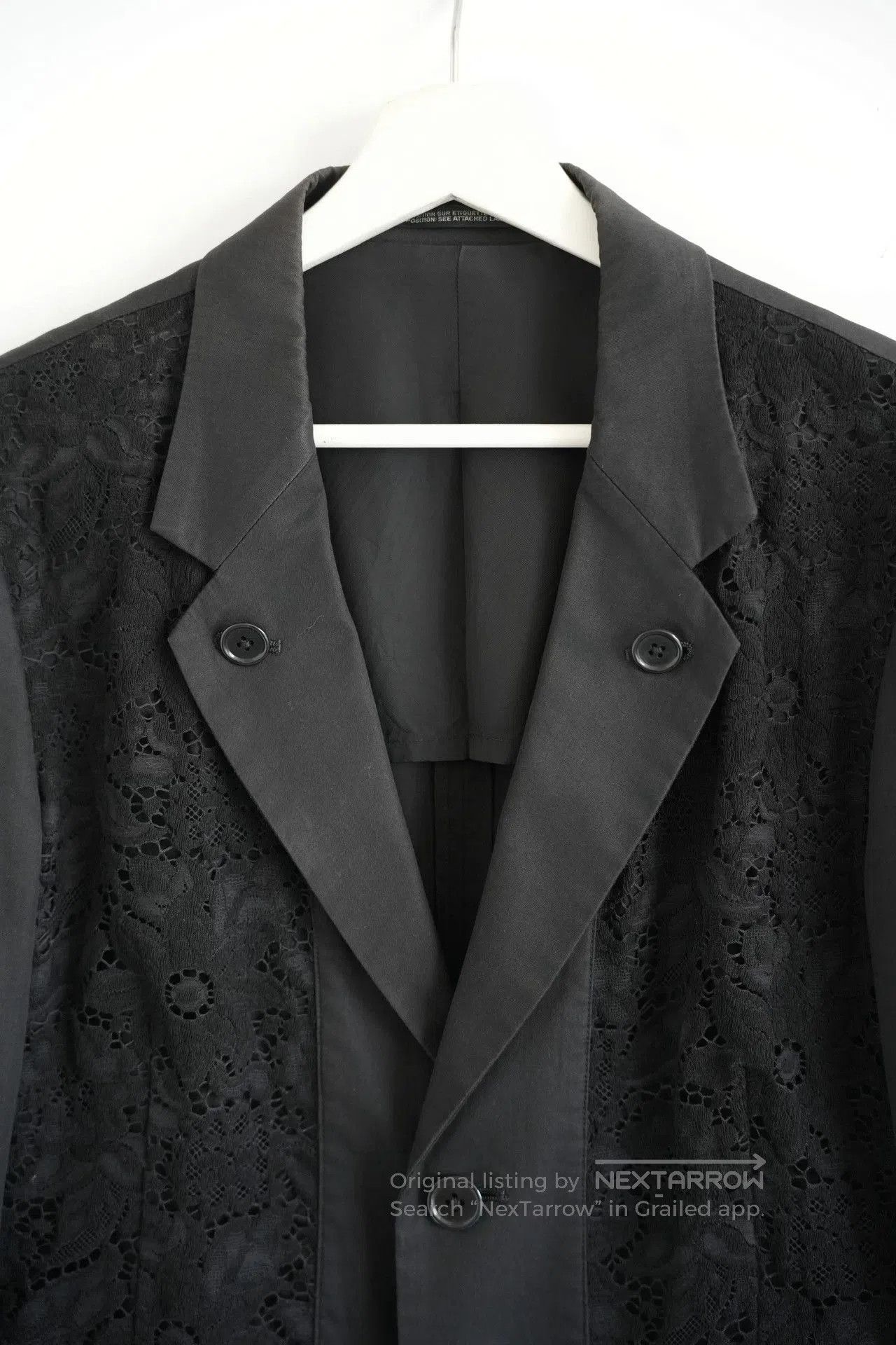 Yohji Yamamoto Yohji Yamamoto 09ss Lace Detail Suit. Size US S / EU 44-46 / 1 - 4 Thumbnail