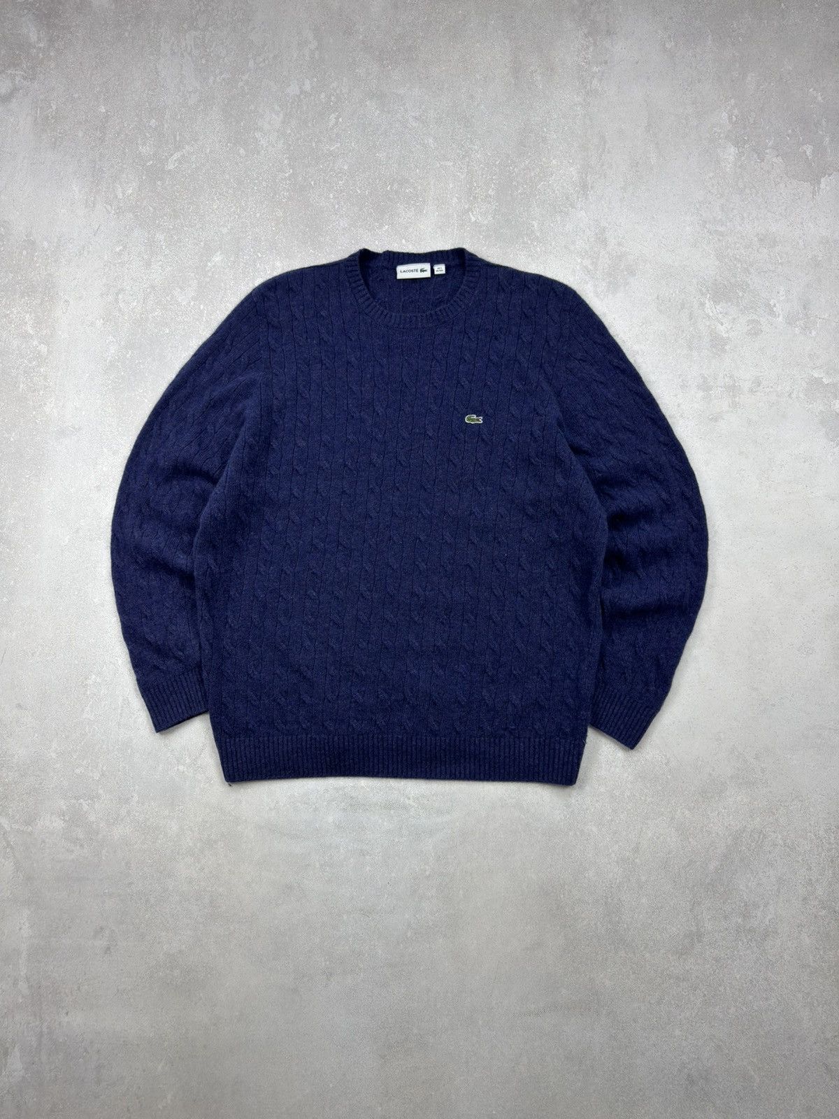 Lacoste Lacoste Cable Knit Merino Wool Sweater Crew Neck Jumper XXL Size US XXL / EU 58 / 5 - 1 Thumbnail