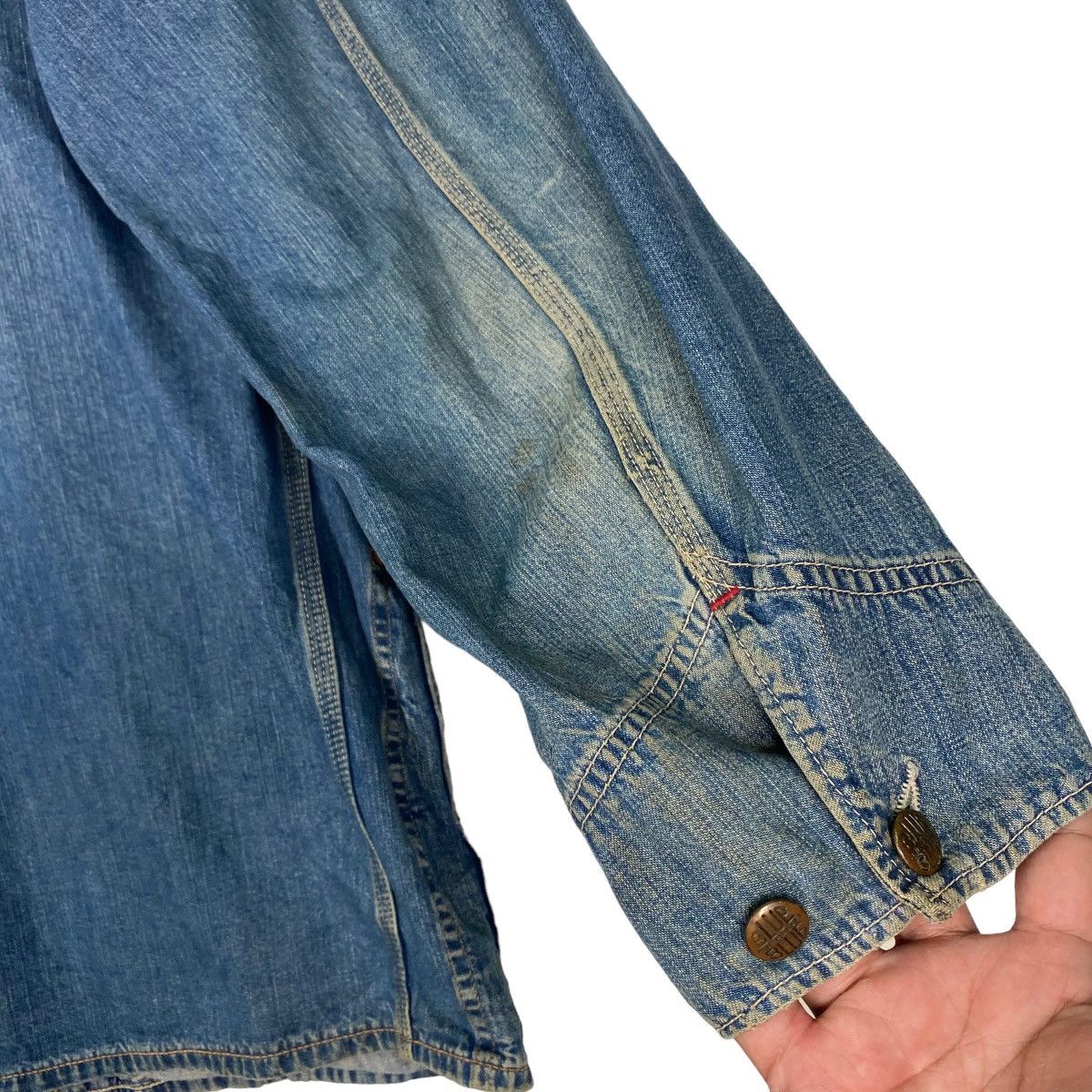 Blue Blue Japan Vintage BLUE BLUE ARIGATO Denim Chore Jacket Size US M / EU 48-50 / 2 - 15 Thumbnail