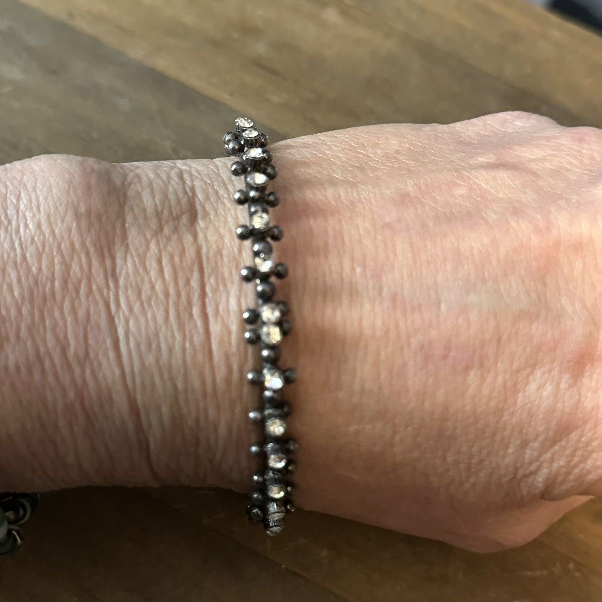 Other Oxidized silver rhinestone bangle bracelet Size ONE SIZE - 4 Thumbnail