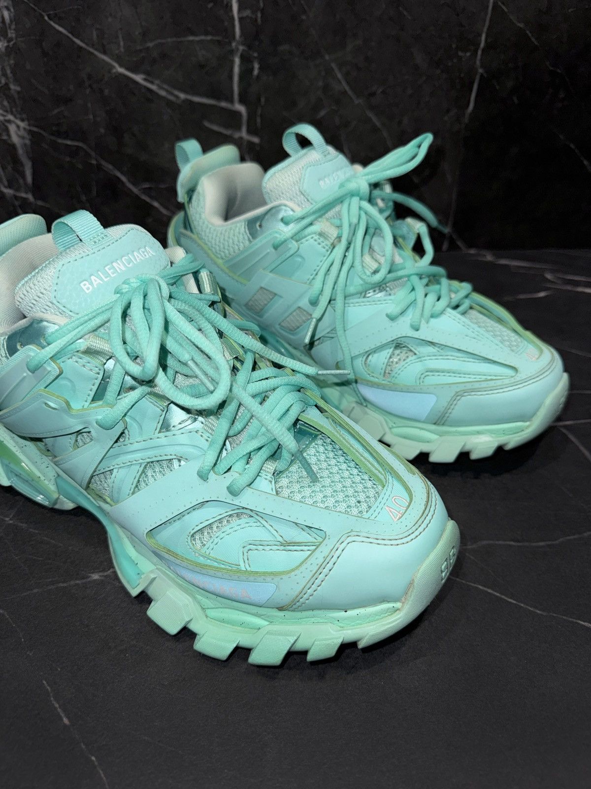 Balenciaga Balenciaga Track Recycled Mint Sneakers Size US 7 / EU 40 - 4 Thumbnail