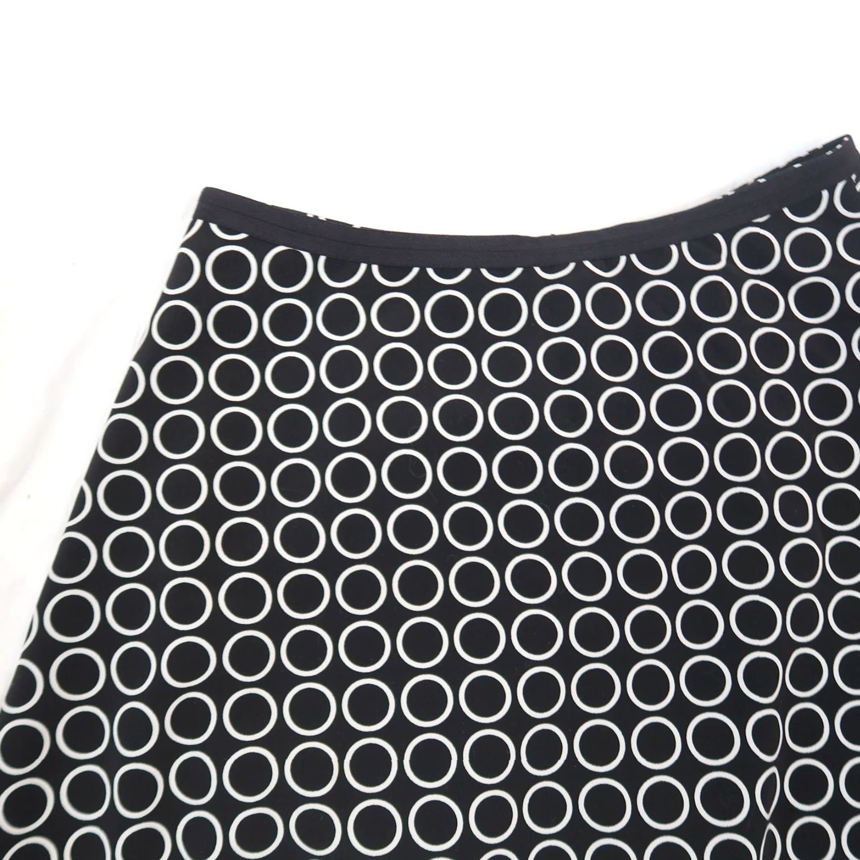 Vintage VINTAGE The Limited Skirt Circle Dot Print Mini Skater Short 6 Black Womens Polka Dot Zip Back 2014 Size 28" / US 6 / IT 42 - 2 Thumbnail