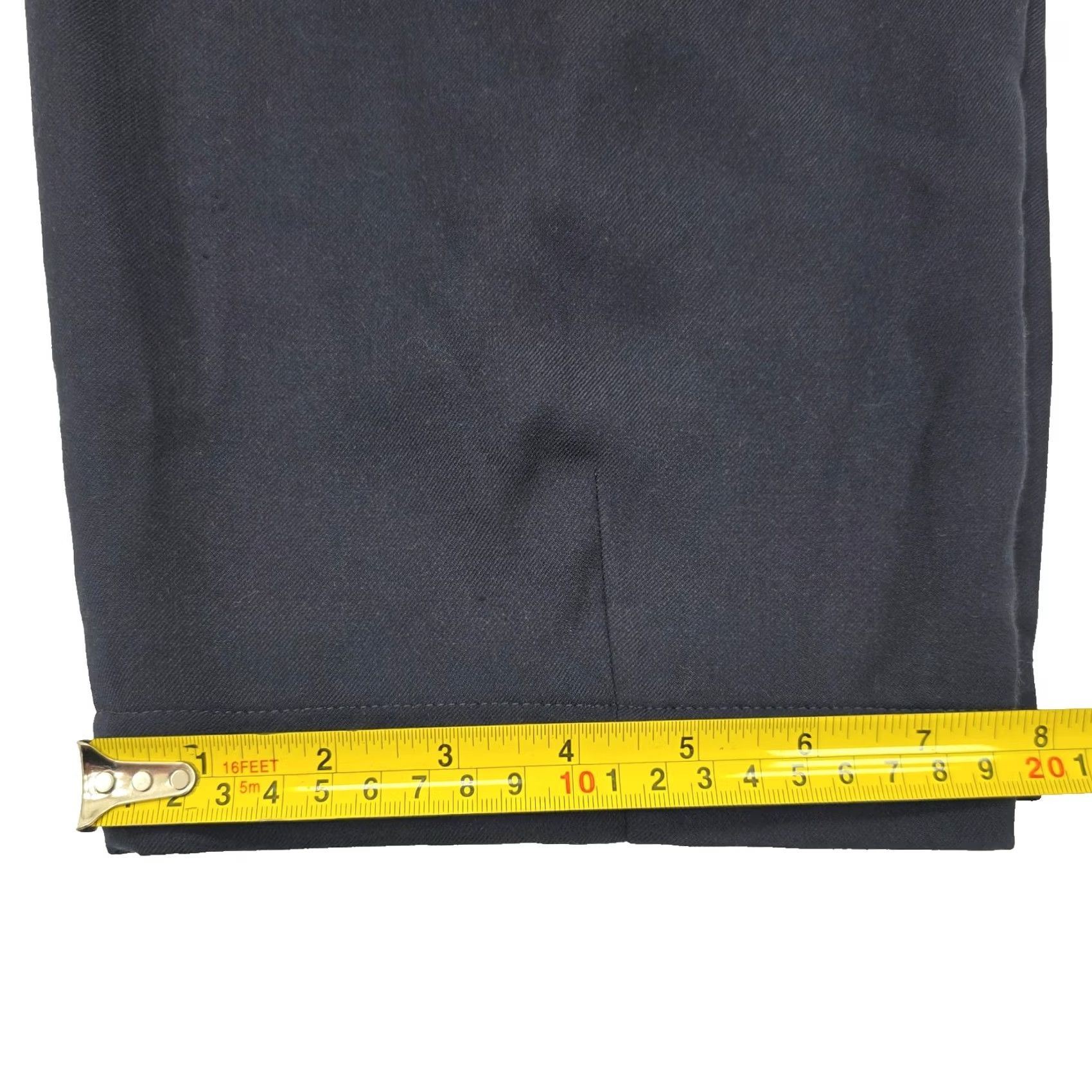 Giorgio Armani Giorgio Armani Mens Navy Pleated Straight Trousers Wool Size 32 Size US 32 / EU 48 - 6 Thumbnail