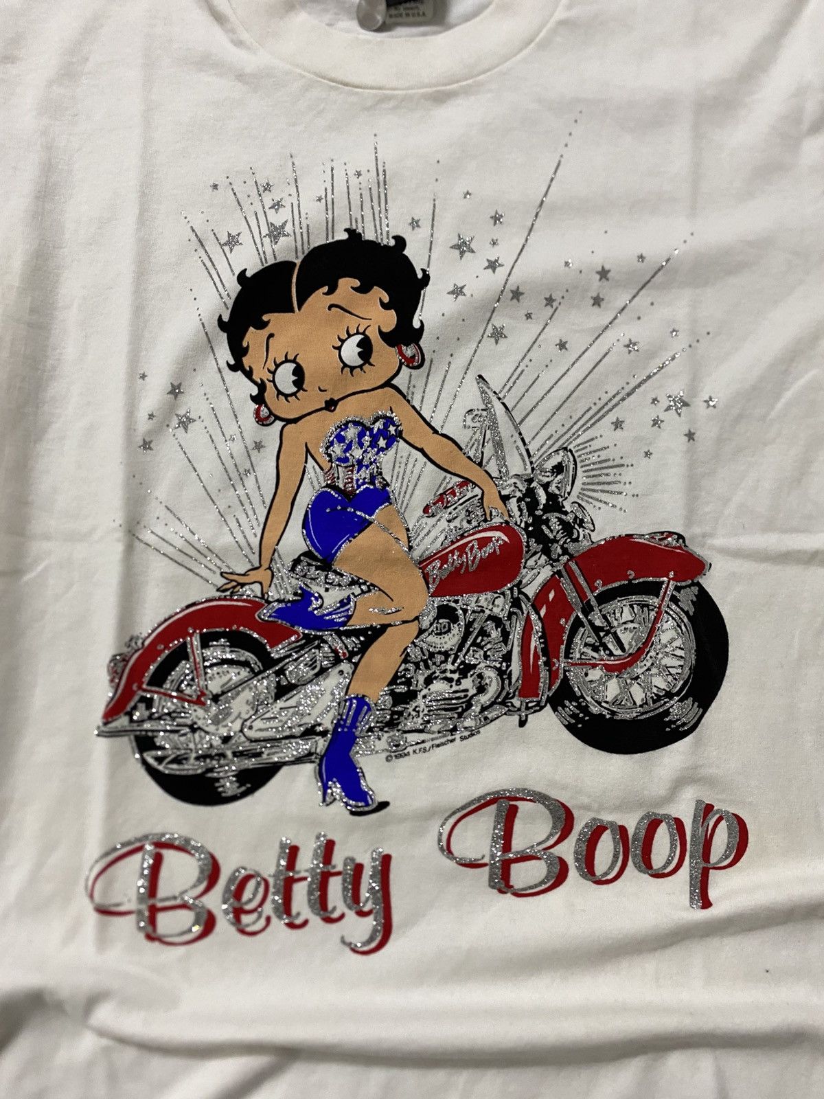 Vintage BETTY BOOP 90’s HARLEY DAVIDSON GLITERS Size US M / EU 48-50 / 2 - 3 Thumbnail