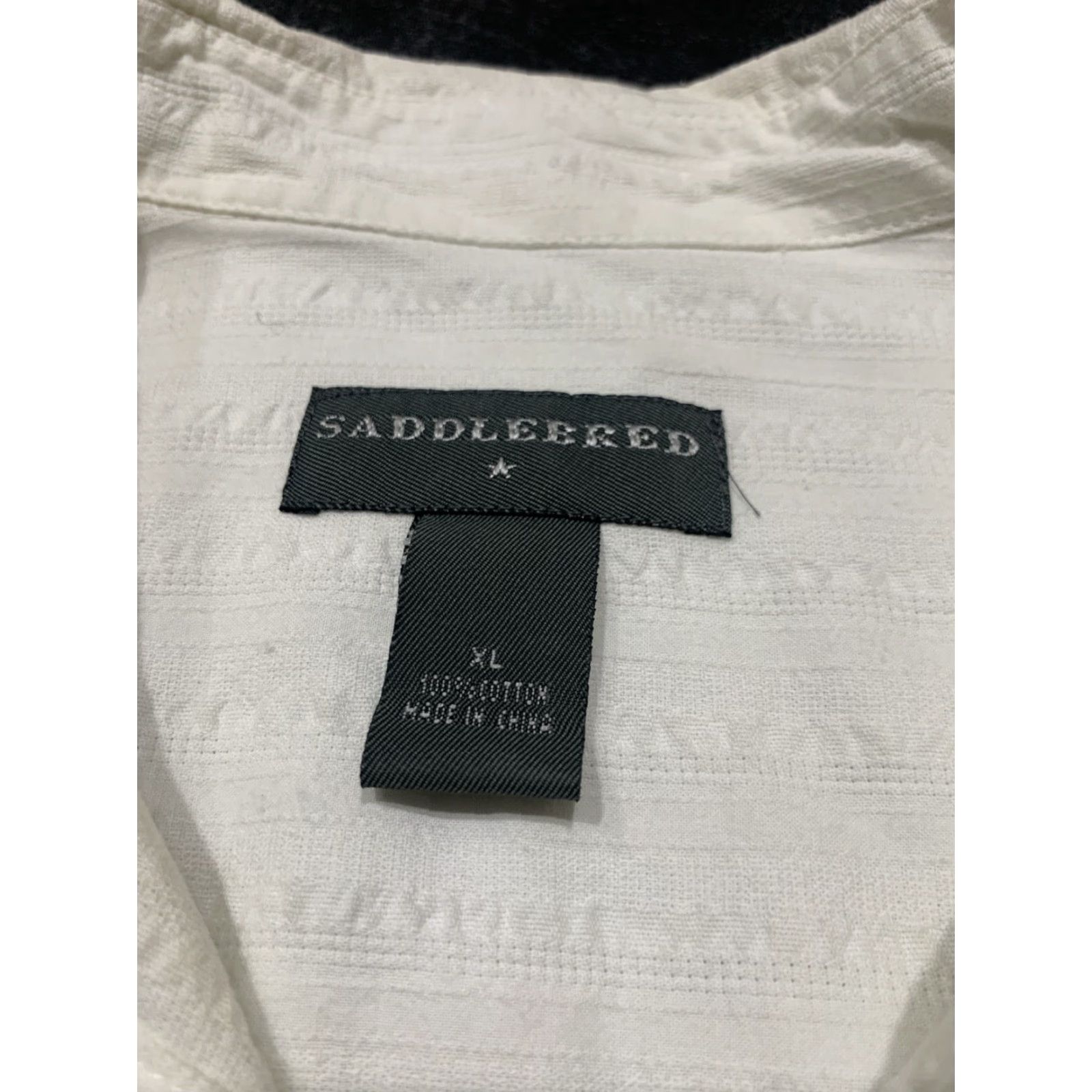 Vintage SADDLERBED Men's XL White Plaid Short Sleeve Button-Up Shirt Cotton Casual Size US XL / EU 56 / 4 - 7 Thumbnail