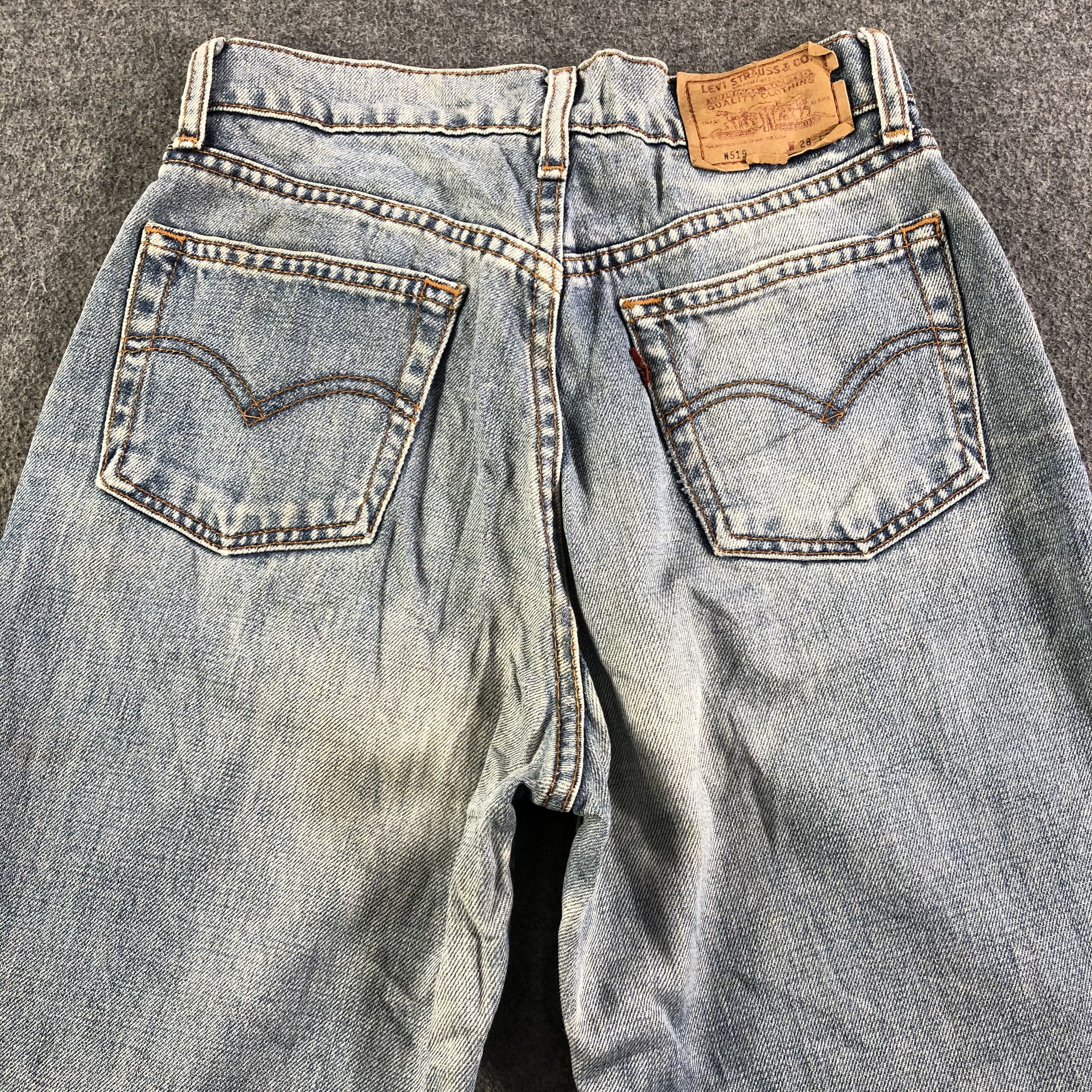 Levi's 90s Vintage Blue Wash Levis 519 Jeans-J2893 Size US 26 / EU 42 - 4 Thumbnail