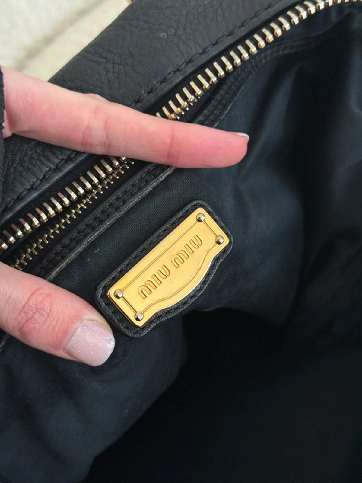 Miu Miu Miu Miu black leather tote bag Size ONE SIZE - 12 Thumbnail