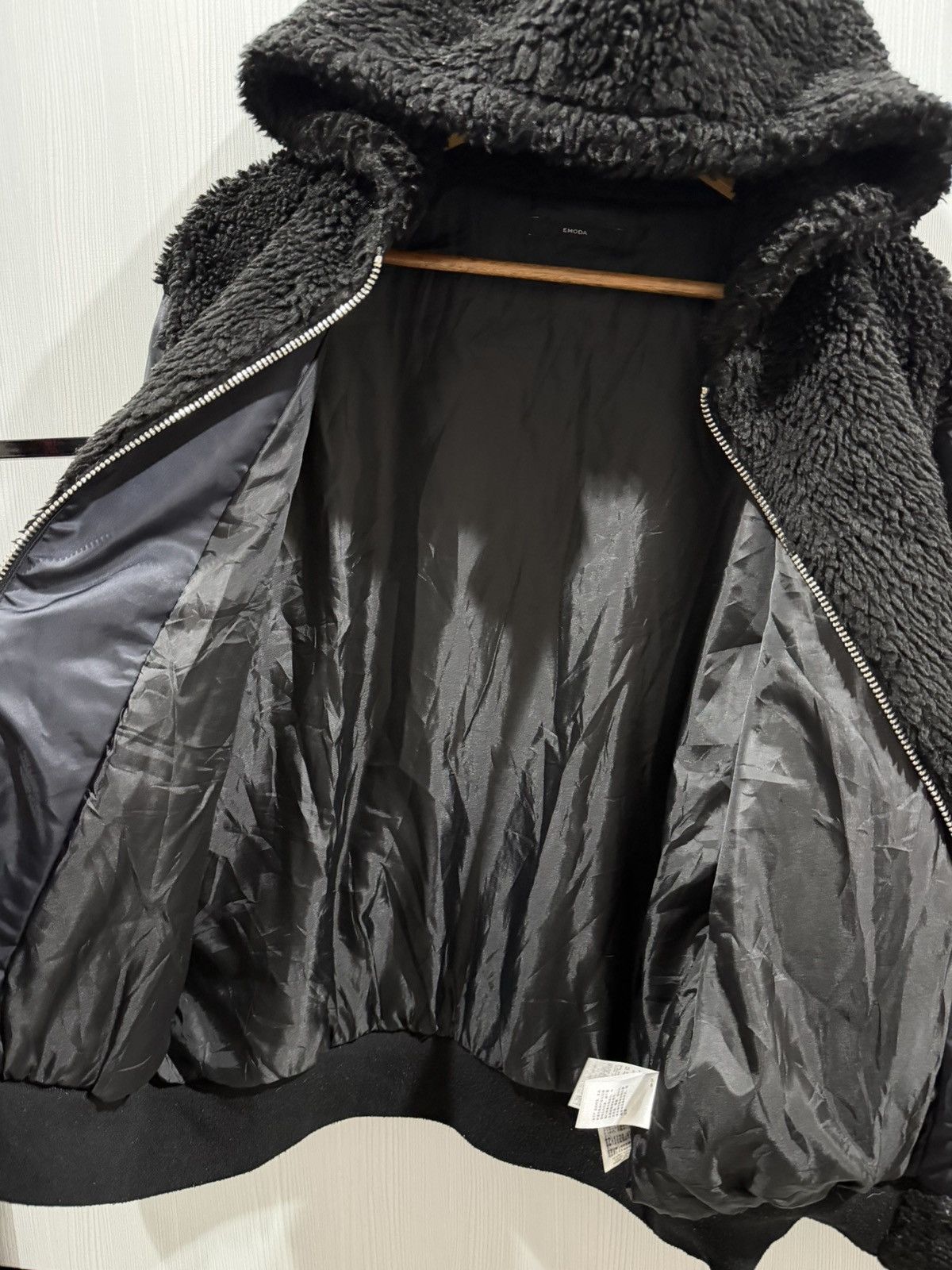 Japanese Brand Emoda Bored Docking MA-1 Faux Sherling Panel Hooded Jaxket Size US XL / EU 56 / 4 - 17 Thumbnail